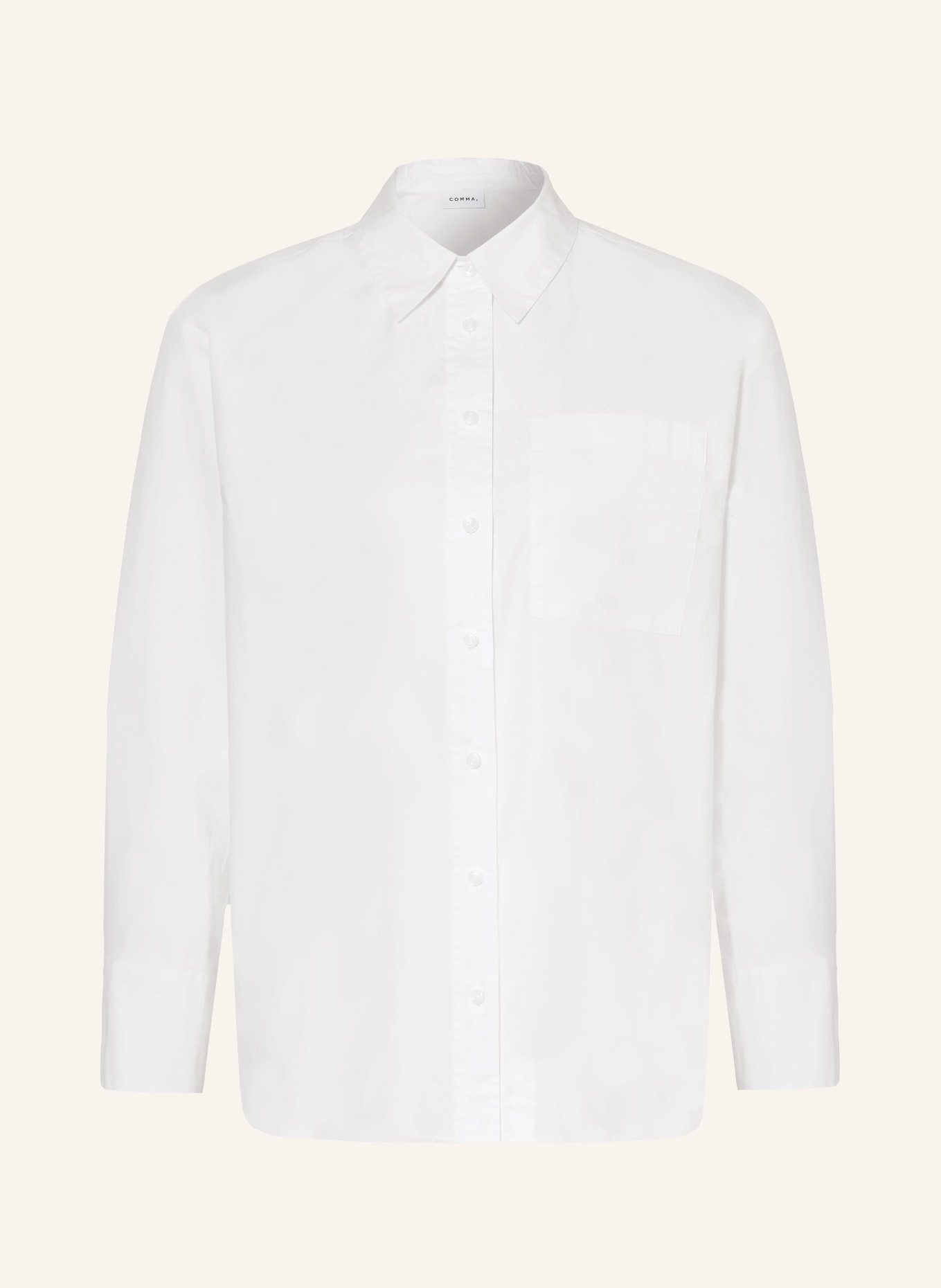 comma shirt blouse: WHITE