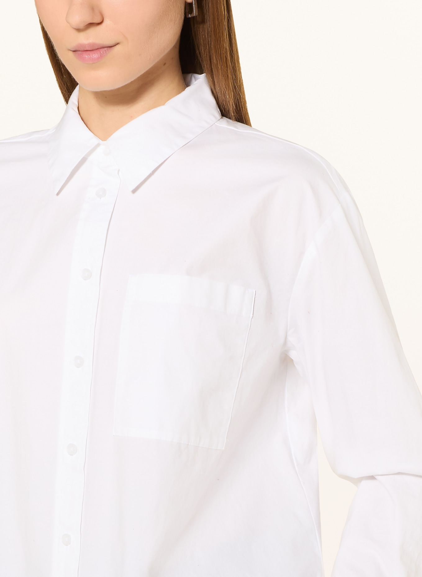 comma shirt blouse: WHITE