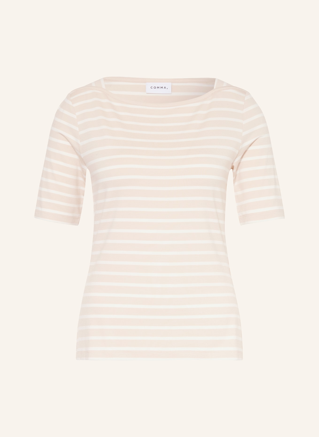 comma T-Shirt: BEIGE / ECRU