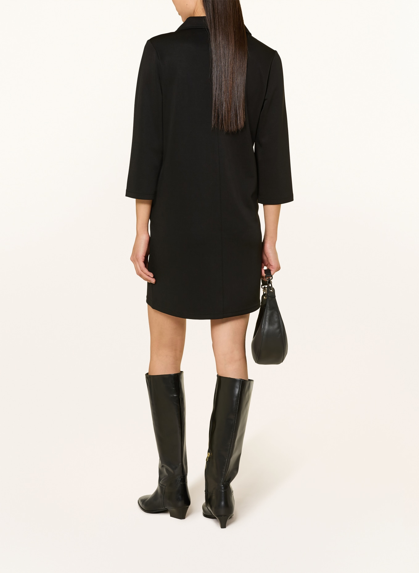 comma Jerseykleid mit 3/4-Arm: SCHWARZ