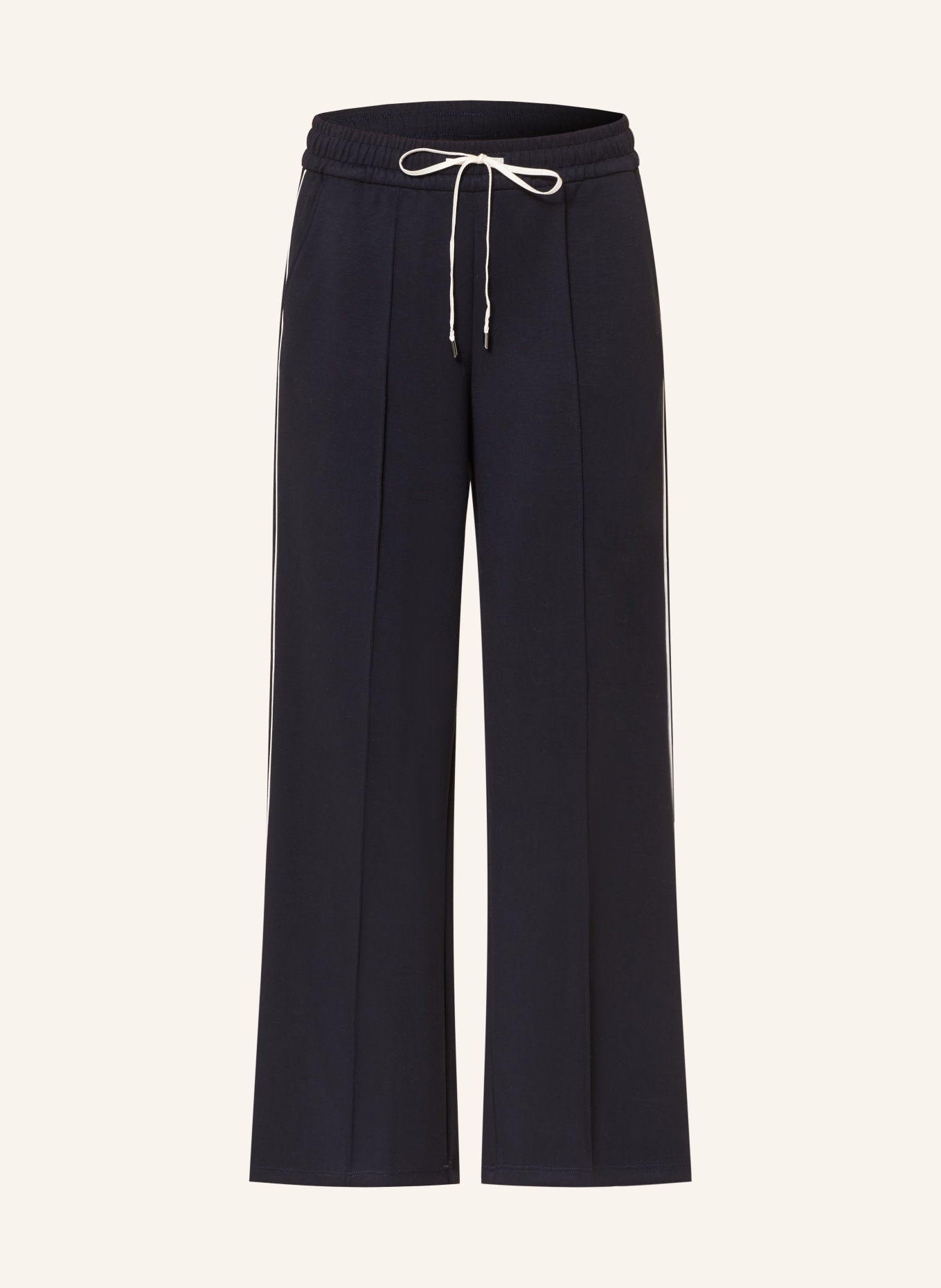 s.Oliver BLACK LABEL Hose im Jogging-Stil: DUNKELBLAU / WEISS