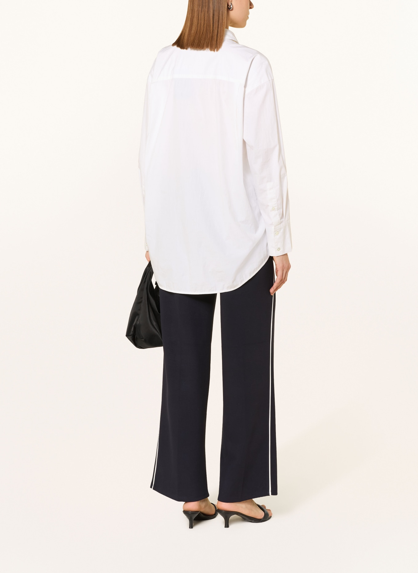 s.Oliver BLACK LABEL Hose im Jogging-Stil: DUNKELBLAU / WEISS