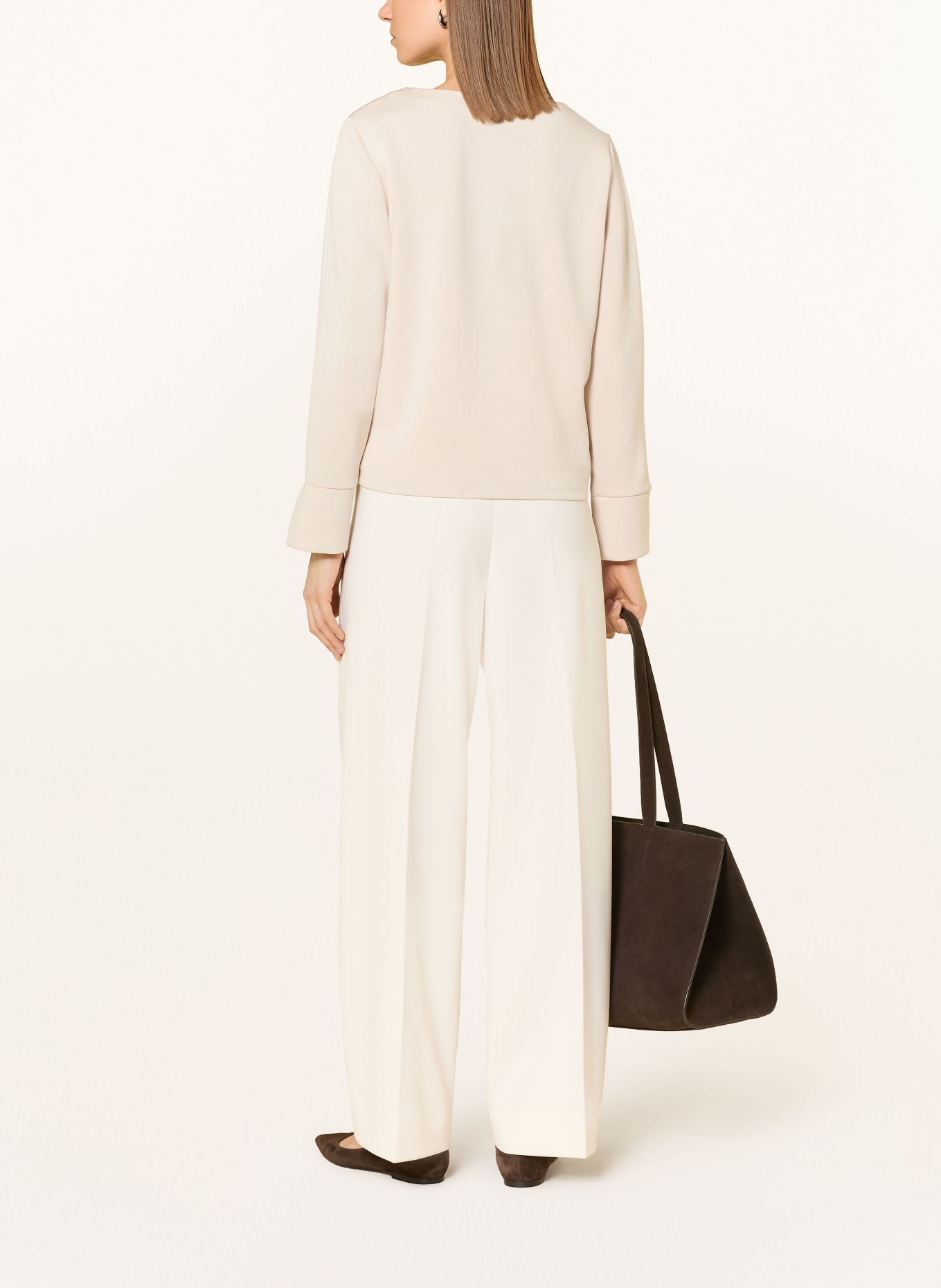 s.Oliver BLACK LABEL mikina: BÉŽOVÁ / BÍLÁ