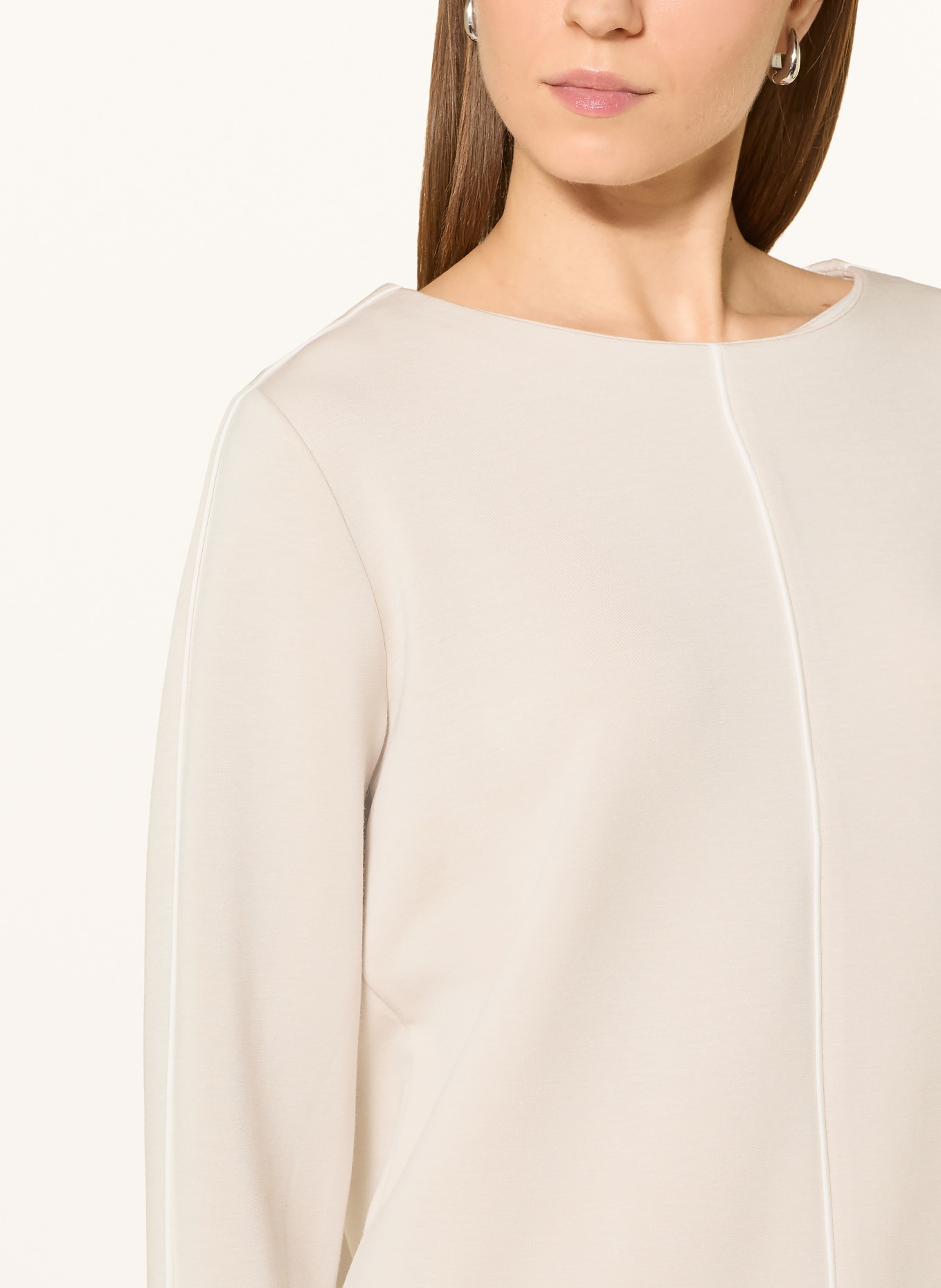 s.Oliver BLACK LABEL mikina: BÉŽOVÁ / BÍLÁ