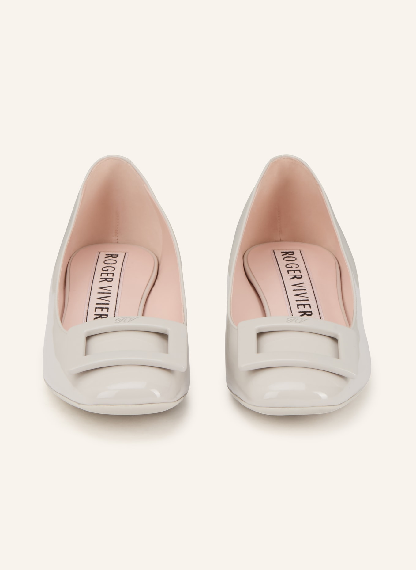 Roger Vivier Lack-Pumps U LOOK: CREME