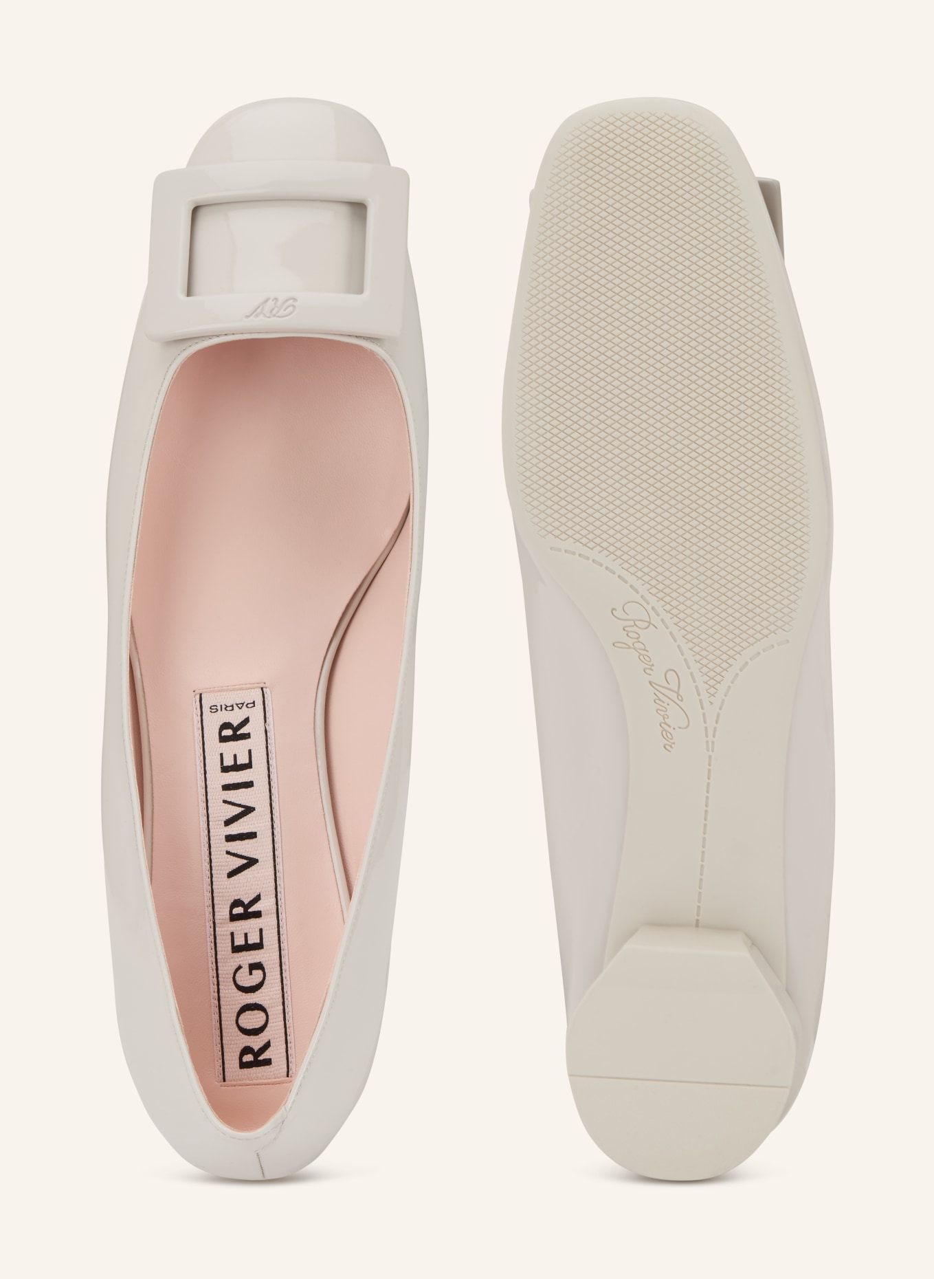 Roger Vivier Lack-Pumps U LOOK: CREME