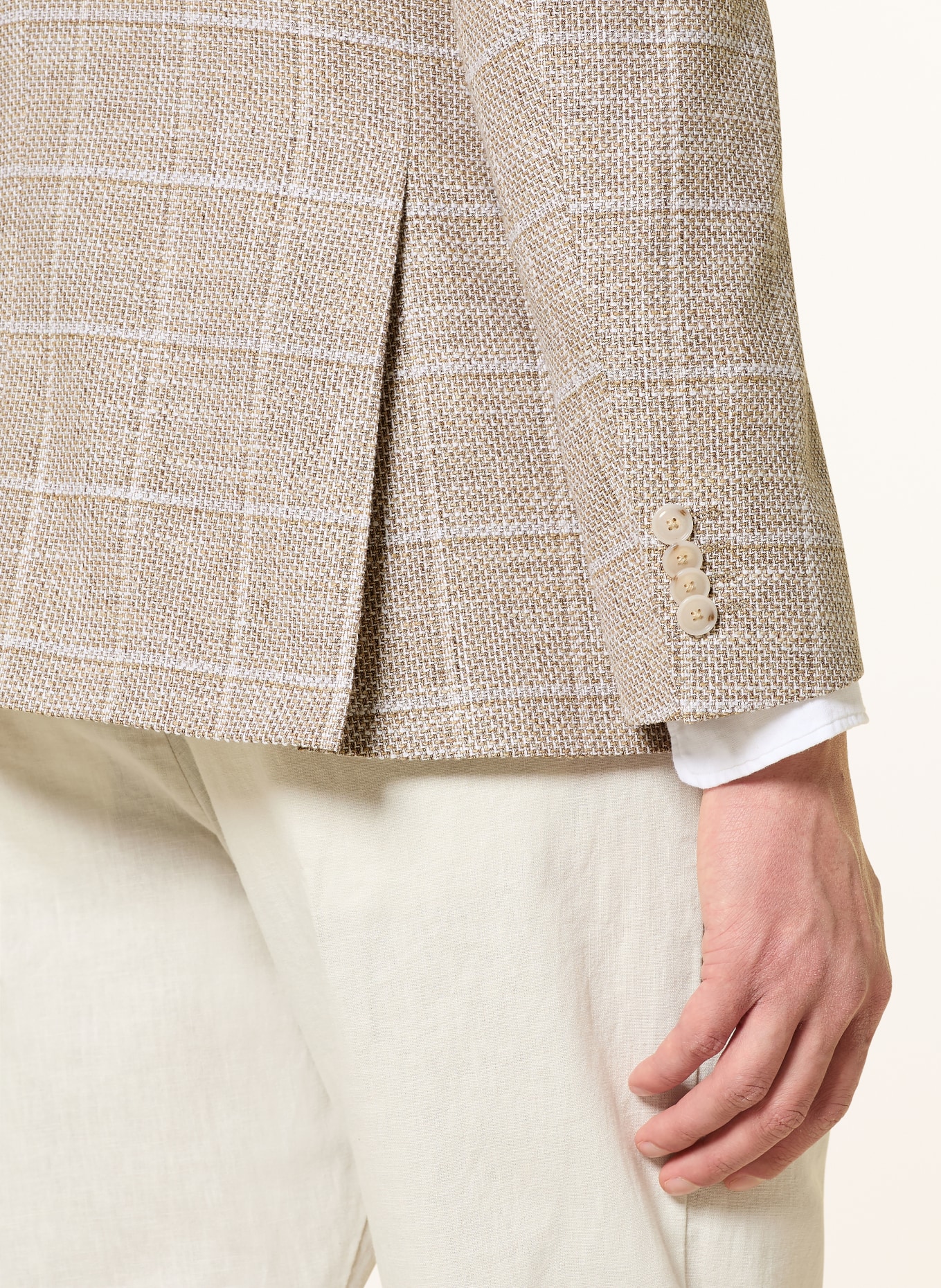 BOSS HUTSON Slim Fit Jacket: TAUPE / LIGHT BROWN / CREAM