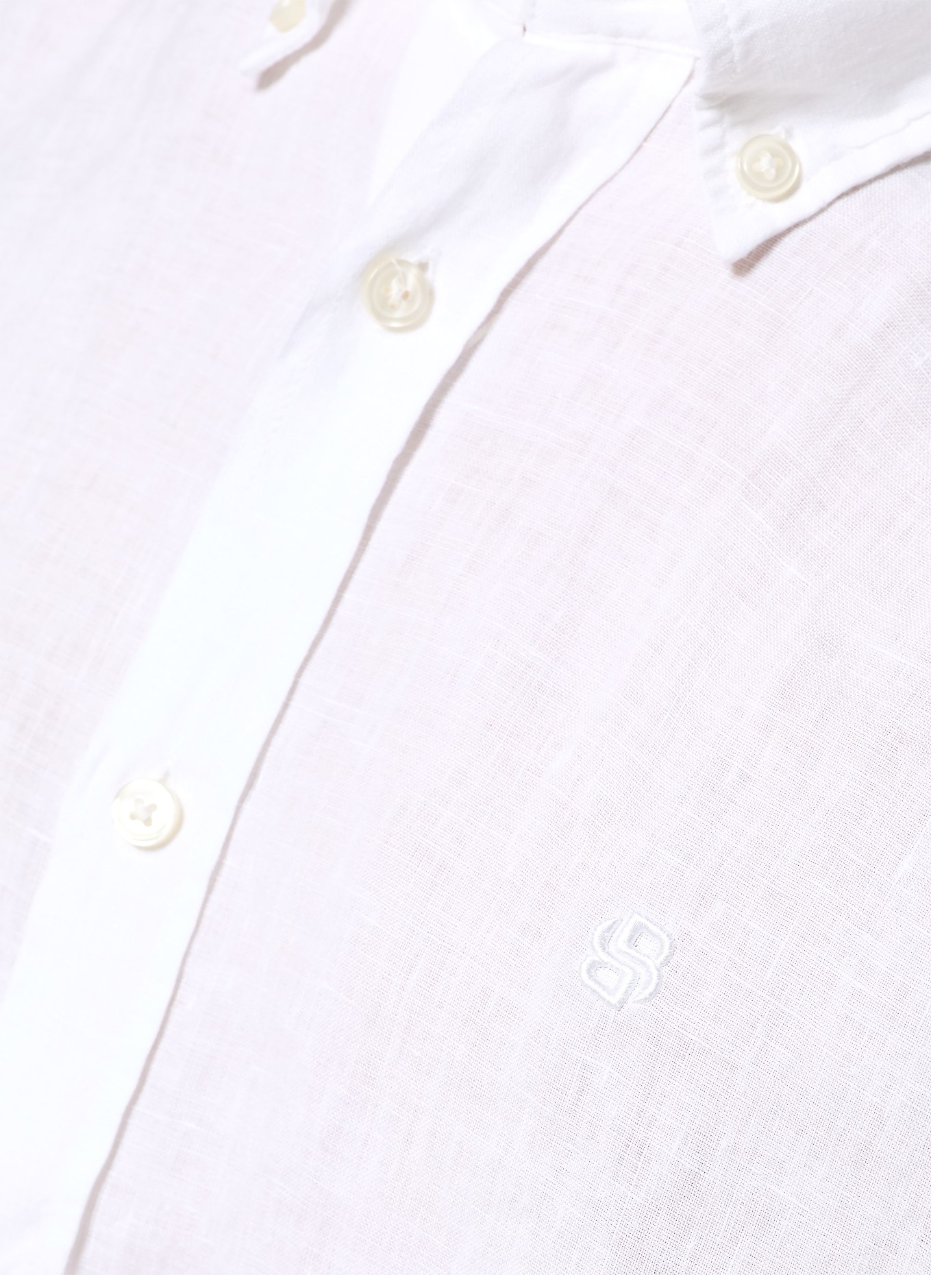 BOSS Leinenhemd LIAM Regular Fit: WEISS