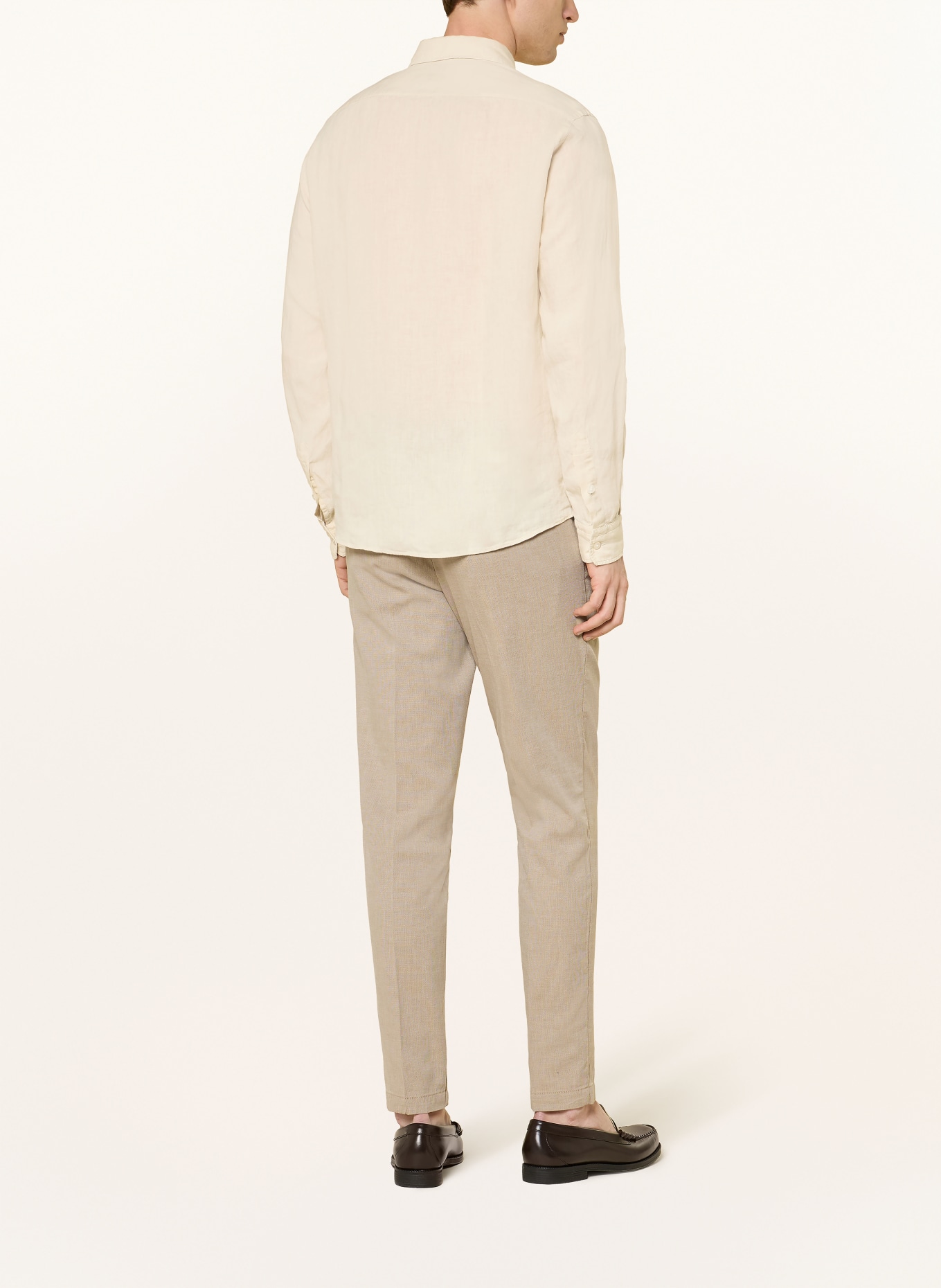 BOSS Leinenhemd LIAM Regular Fit: CREME