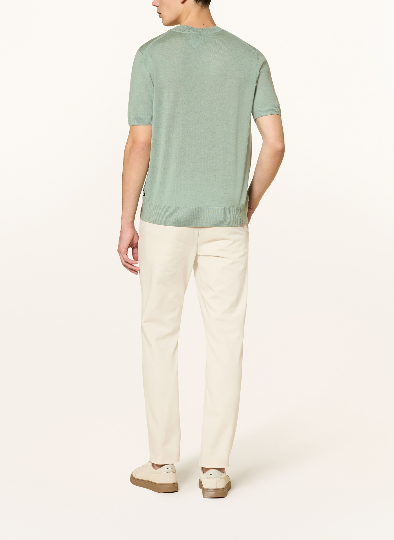 BOSS Strickshirt UMAURO: HELLGRÜN