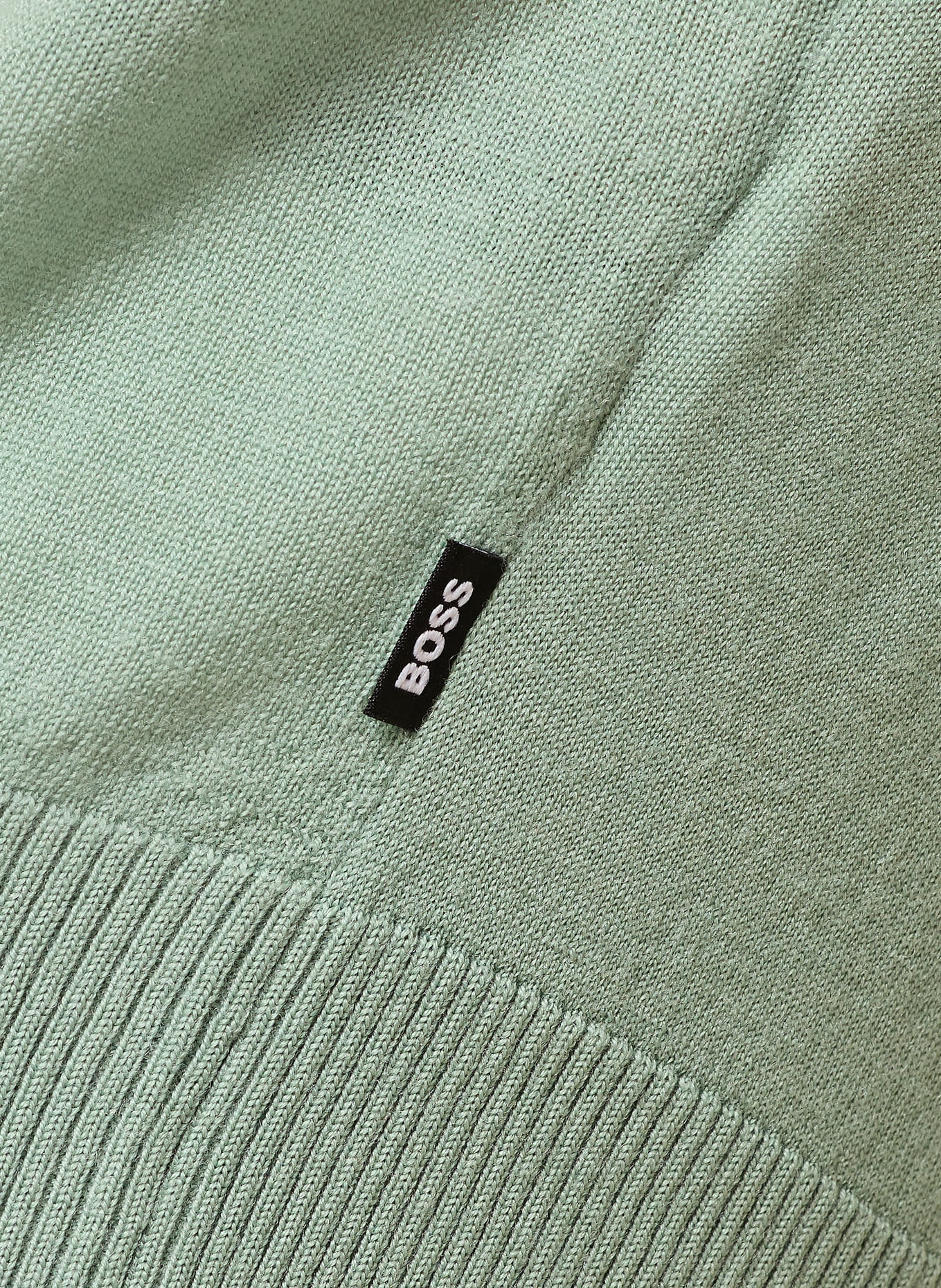 BOSS Strickshirt UMAURO: HELLGRÜN