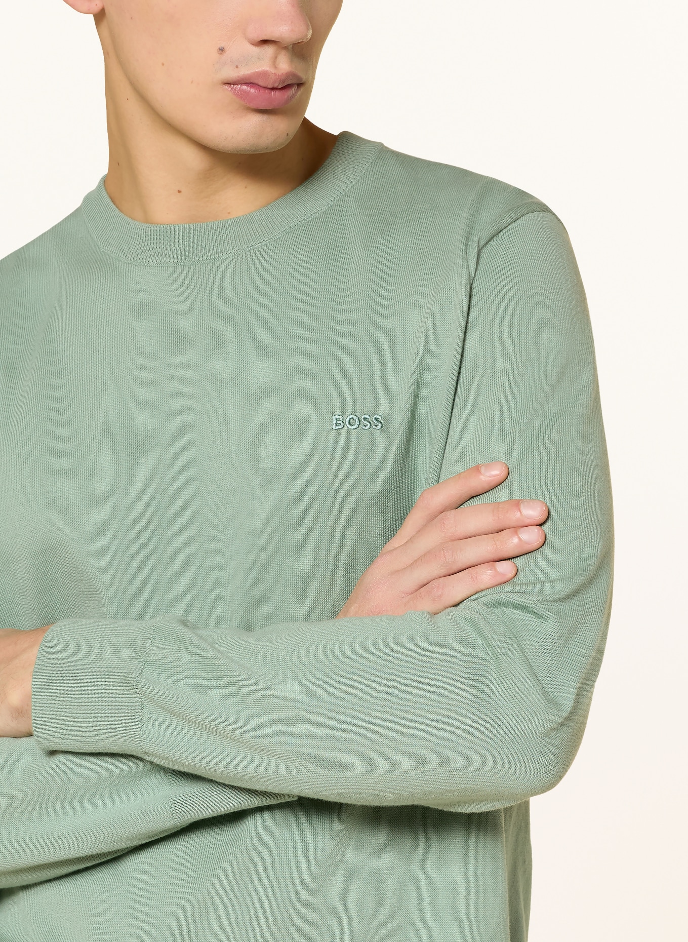 BOSS Pullover UPACAS: HELLGRÜN