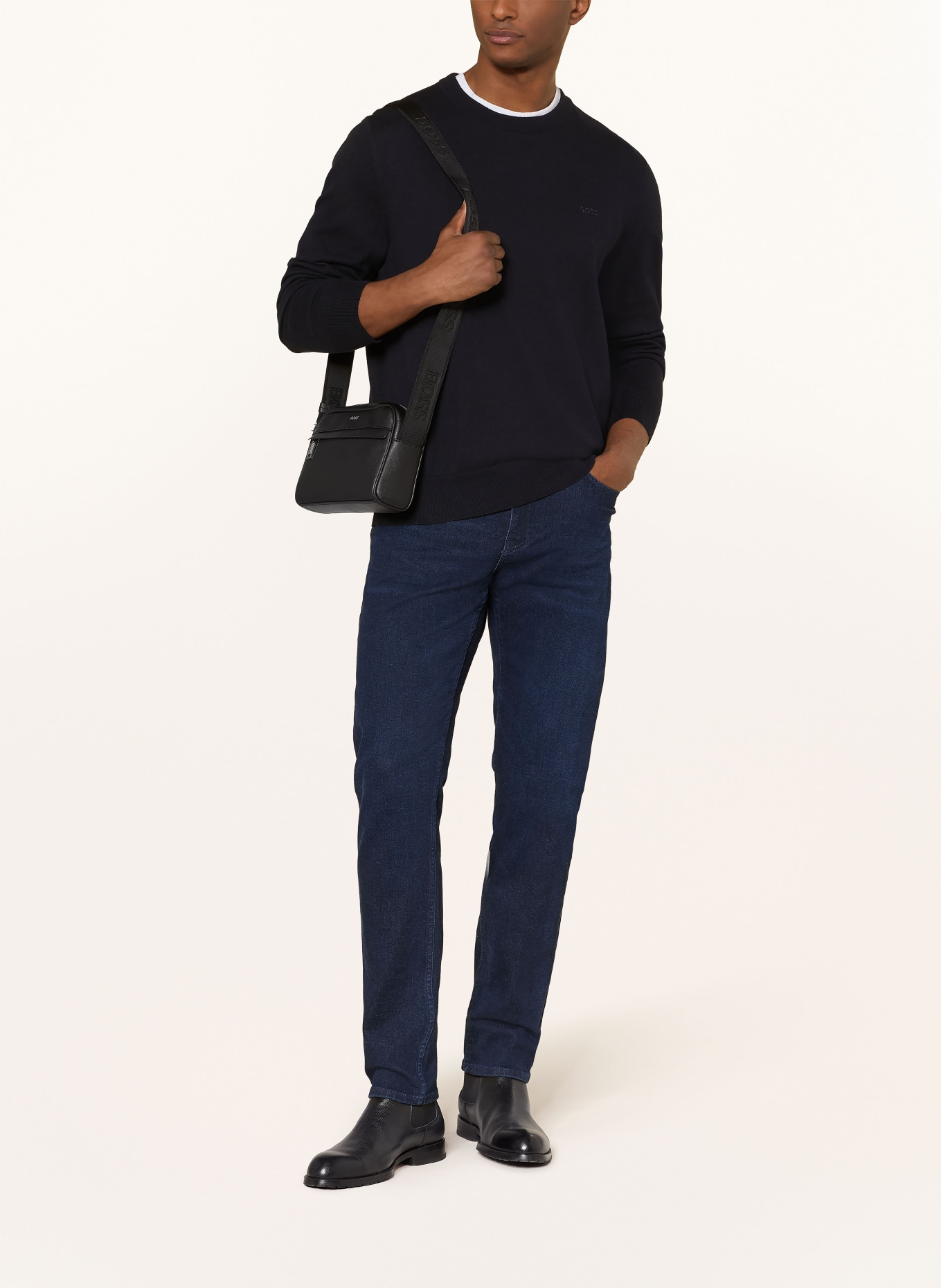 BOSS Pullover UPACAS: DUNKELBLAU