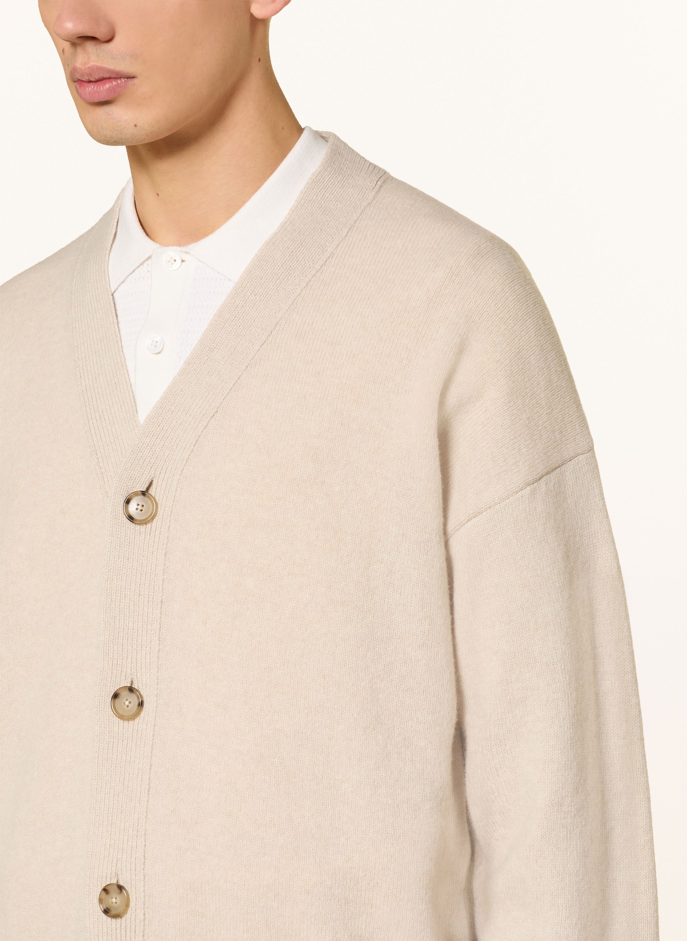 BOSS Strickjacke UCONE: CREME