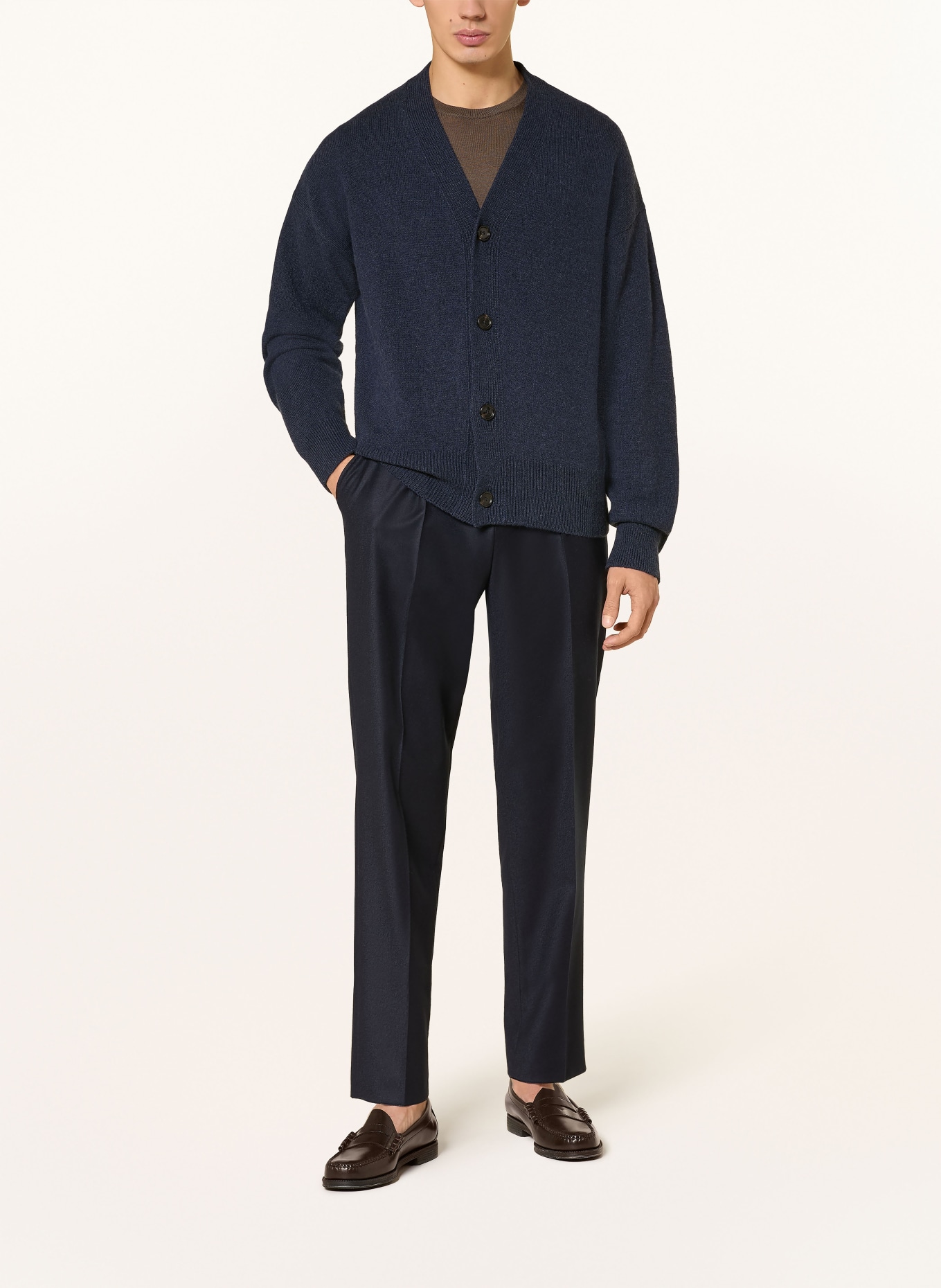 BOSS Svetr UCONE: TMAVĚ MODRÁ