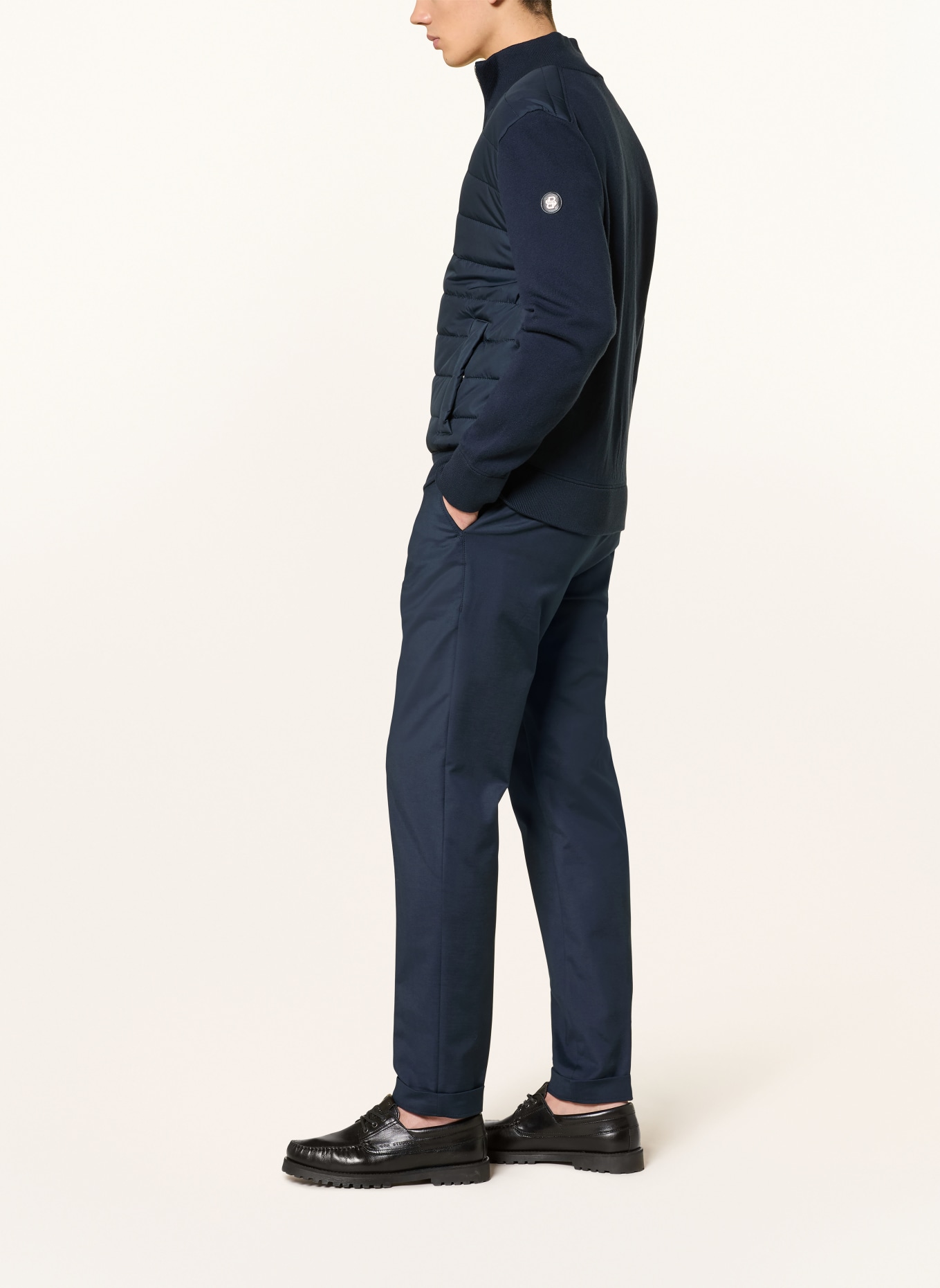 BOSS Strickjacke UTTONI: DUNKELBLAU