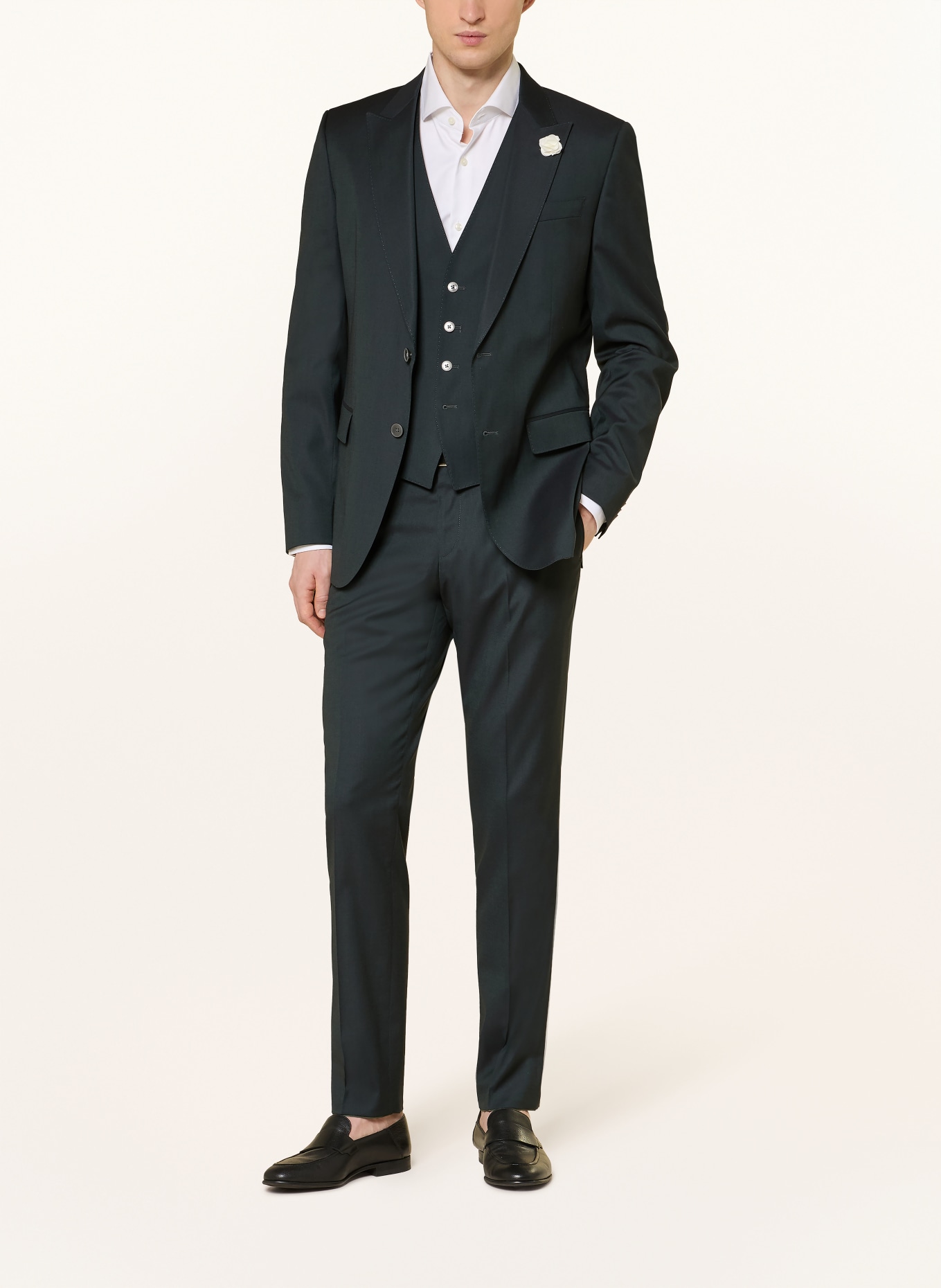 BOSS HUGE Slim Fit Suit Vest: 348 OPEN GREEN