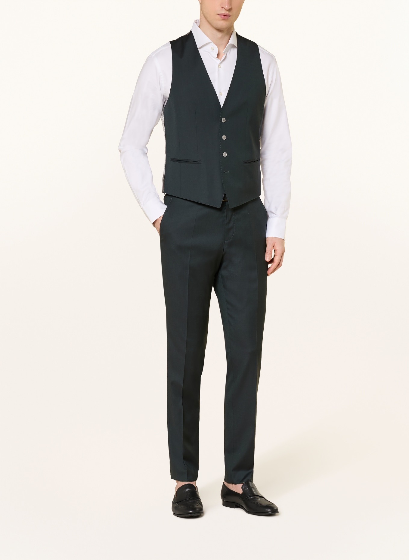 BOSS HUGE Slim Fit Suit Vest: 348 OPEN GREEN