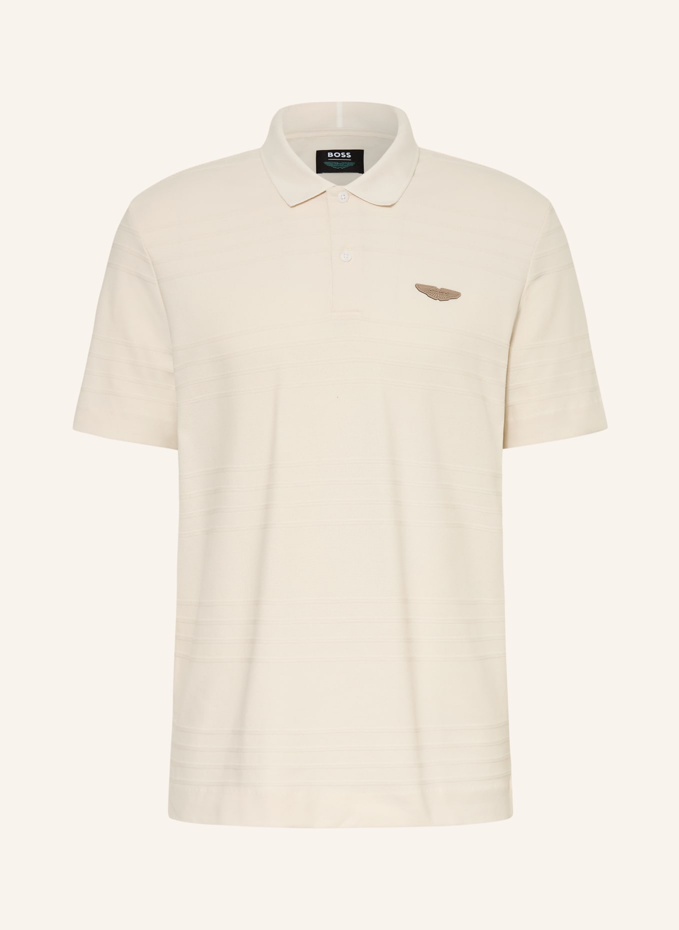BOSS Piqué-Poloshirt PARRIS: ECRU