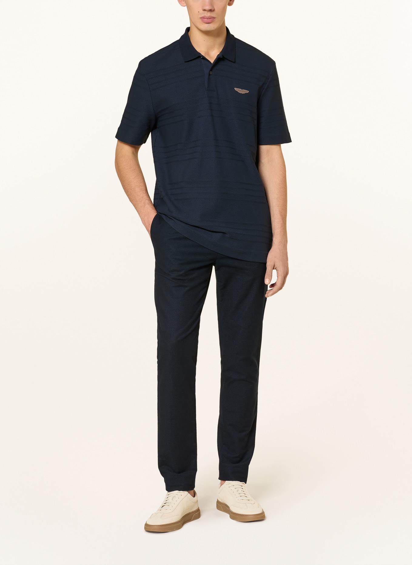 BOSS Piqué-Poloshirt PARRIS: DUNKELBLAU