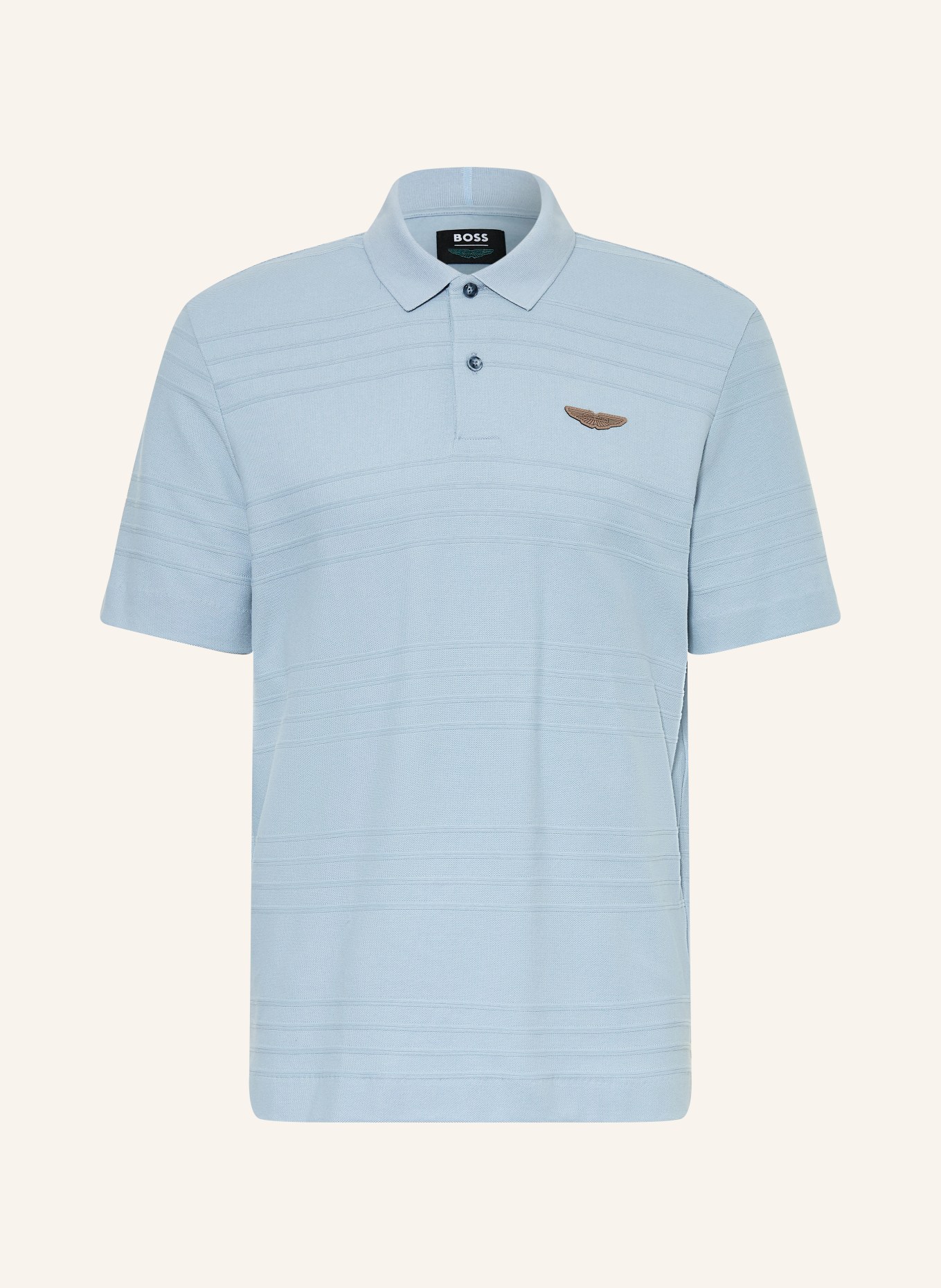 BOSS Piqué-Poloshirt PARRIS: BLAUGRAU