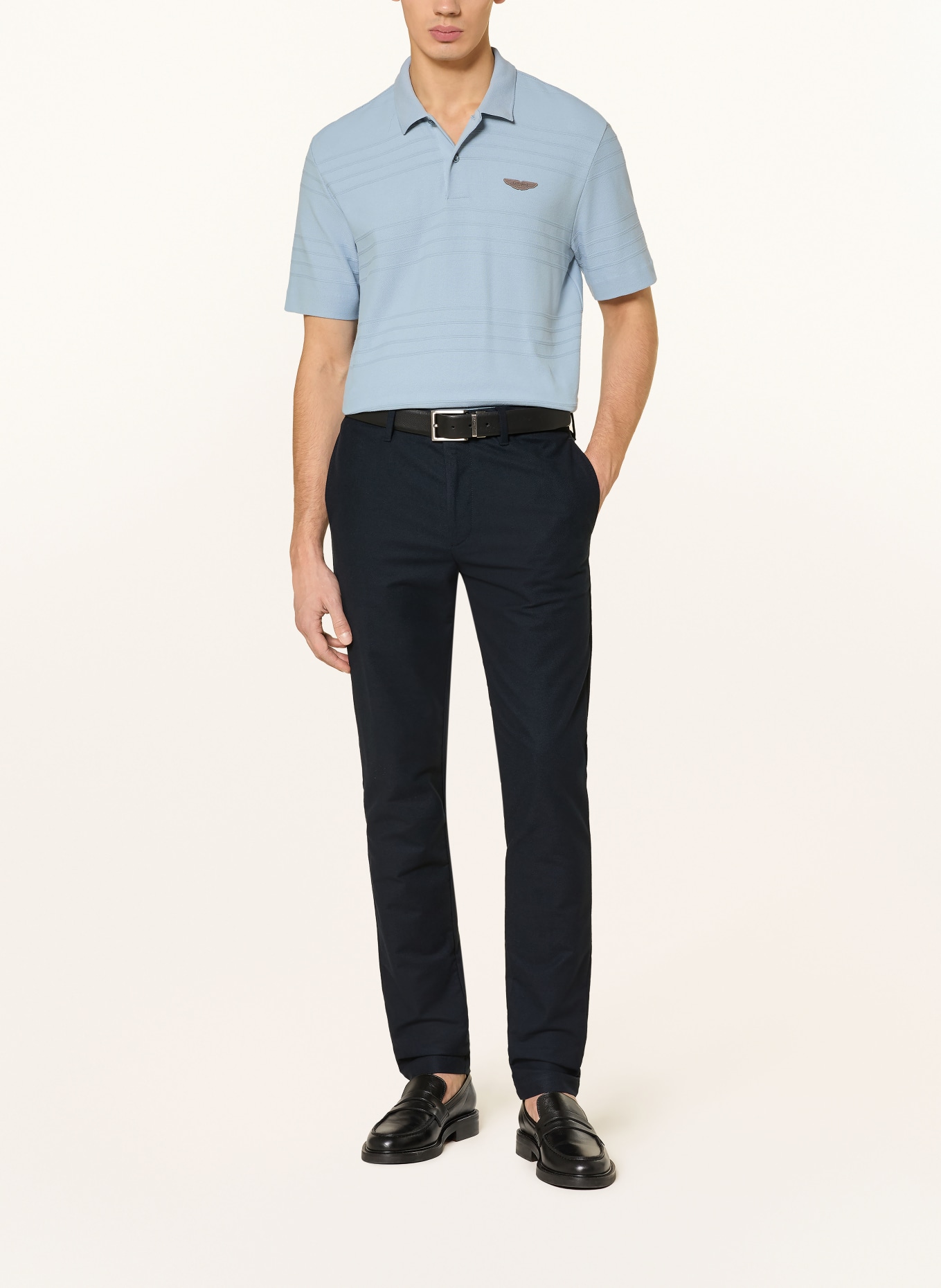 BOSS Piqué-Poloshirt PARRIS: BLAUGRAU