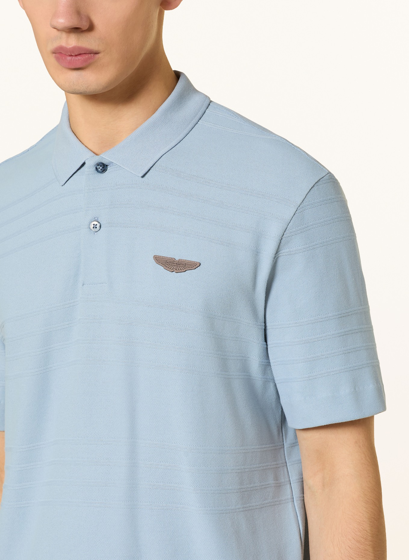 BOSS Piqué-Poloshirt PARRIS: BLAUGRAU