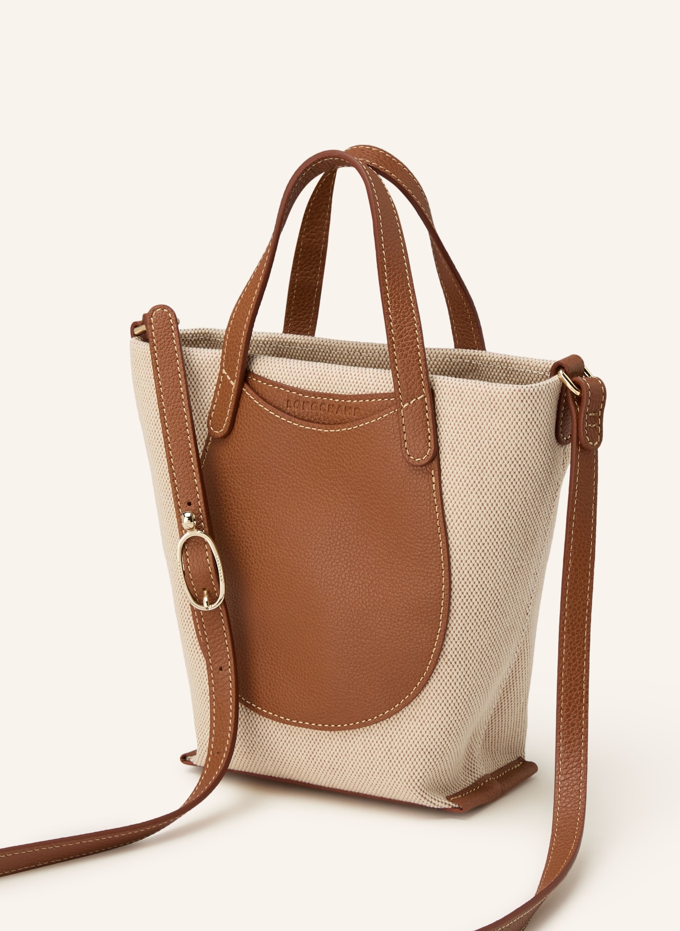 LONGCHAMP Umhängetasche COMPLICE: CREME / COGNAC