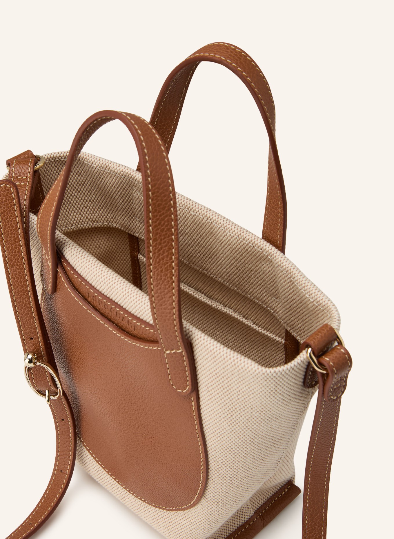 LONGCHAMP Umhängetasche COMPLICE: CREME / COGNAC