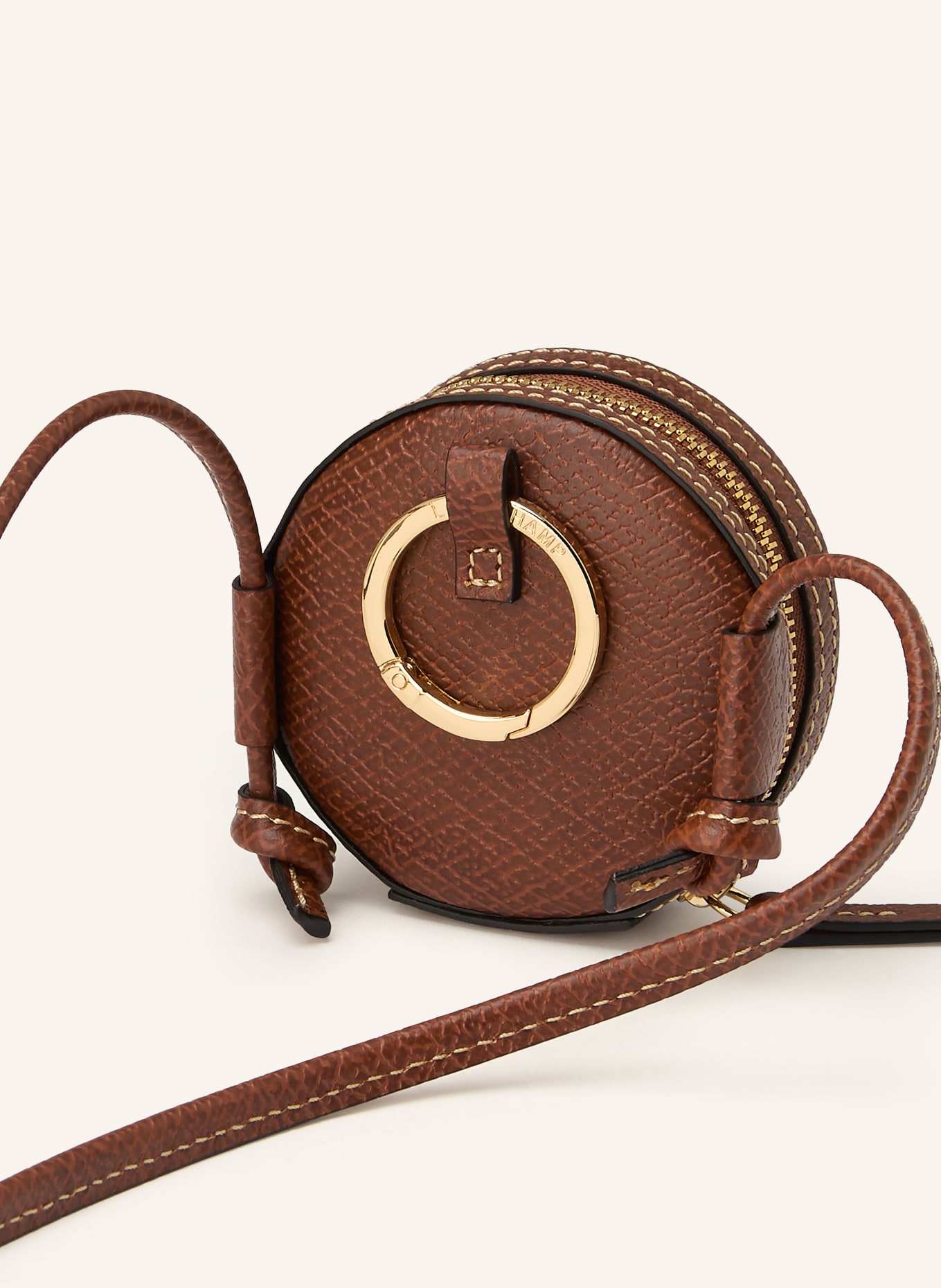 LONGCHAMP Geldbörse ÉPURE zum Umhängen: BRAUN / GOLD