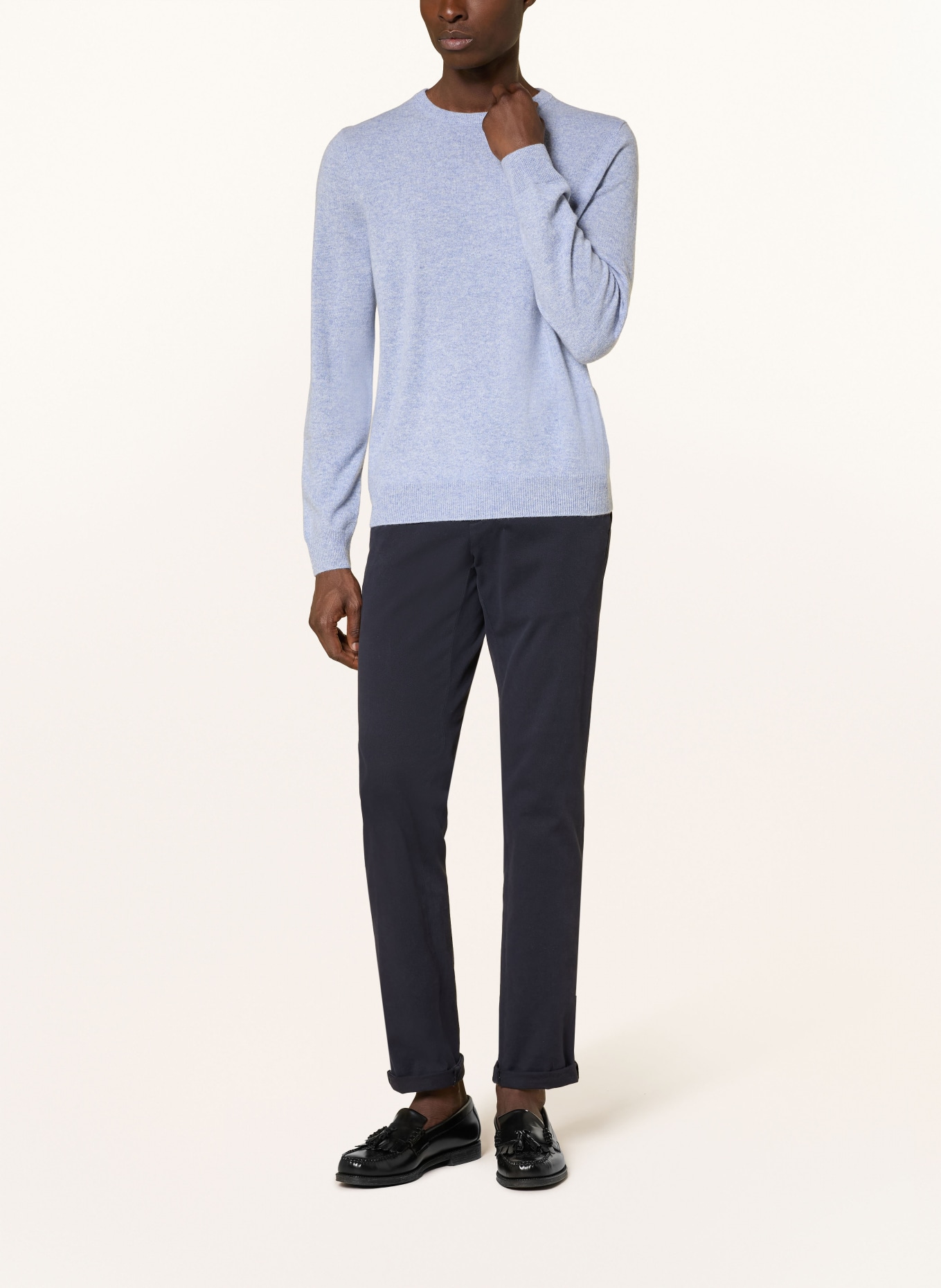 FTC CASHMERE Cashmere-Pullover: HELLBLAU