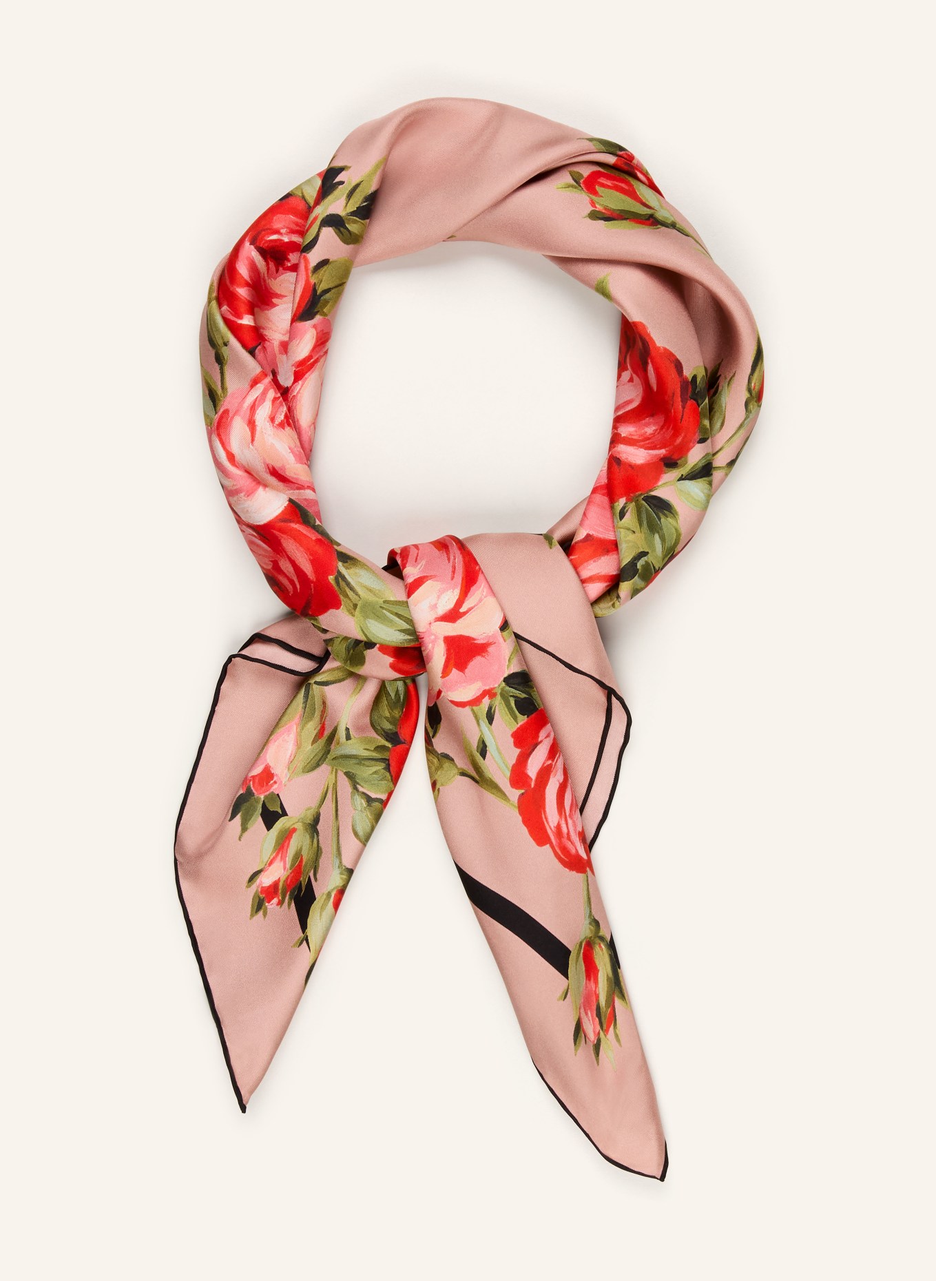 DOLCE & GABBANA Seidentuch: ALTROSA / ROT / GRÜN