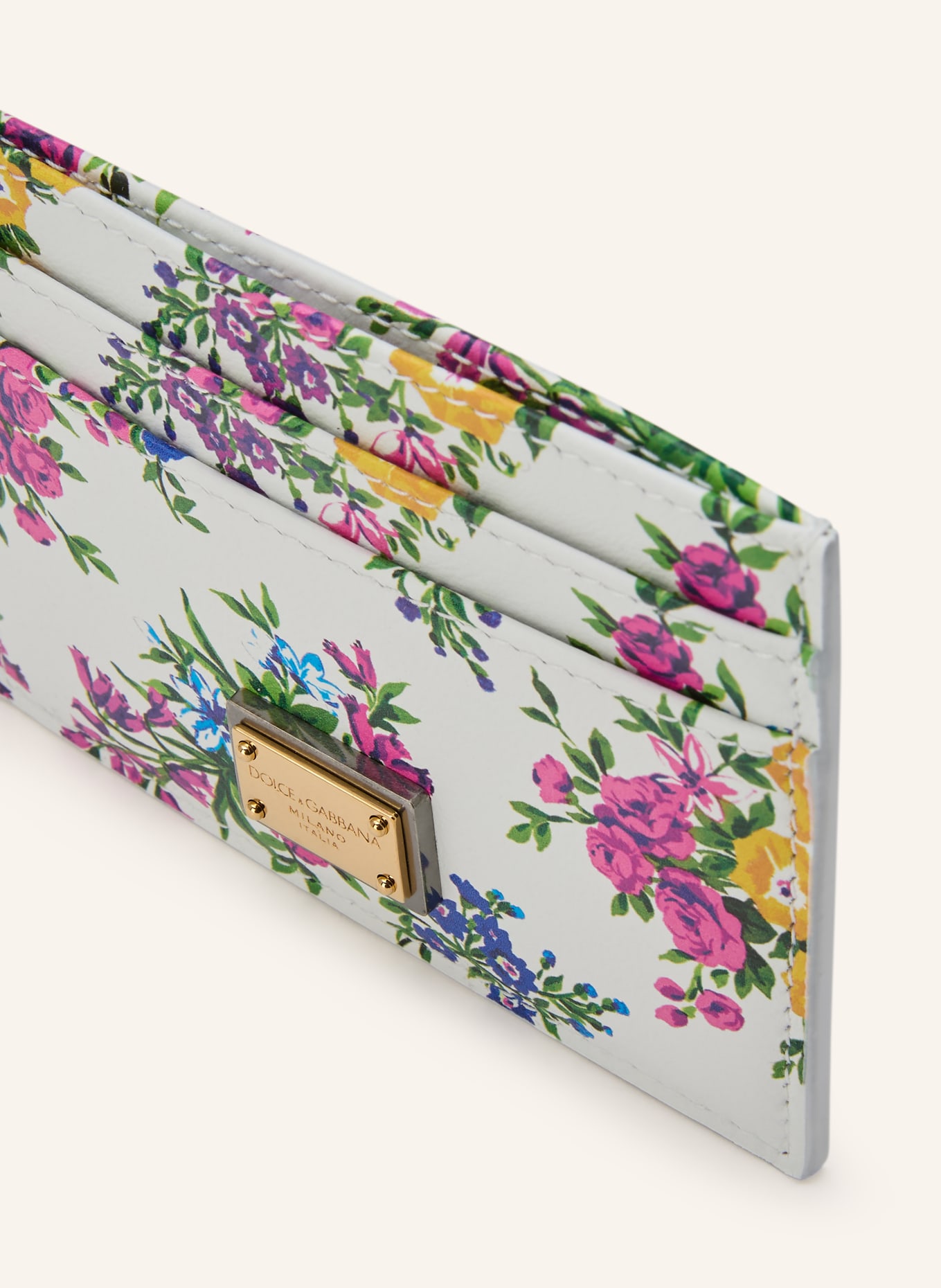 DOLCE & GABBANA Kartenetui: WEISS / PINK / GRÜN
