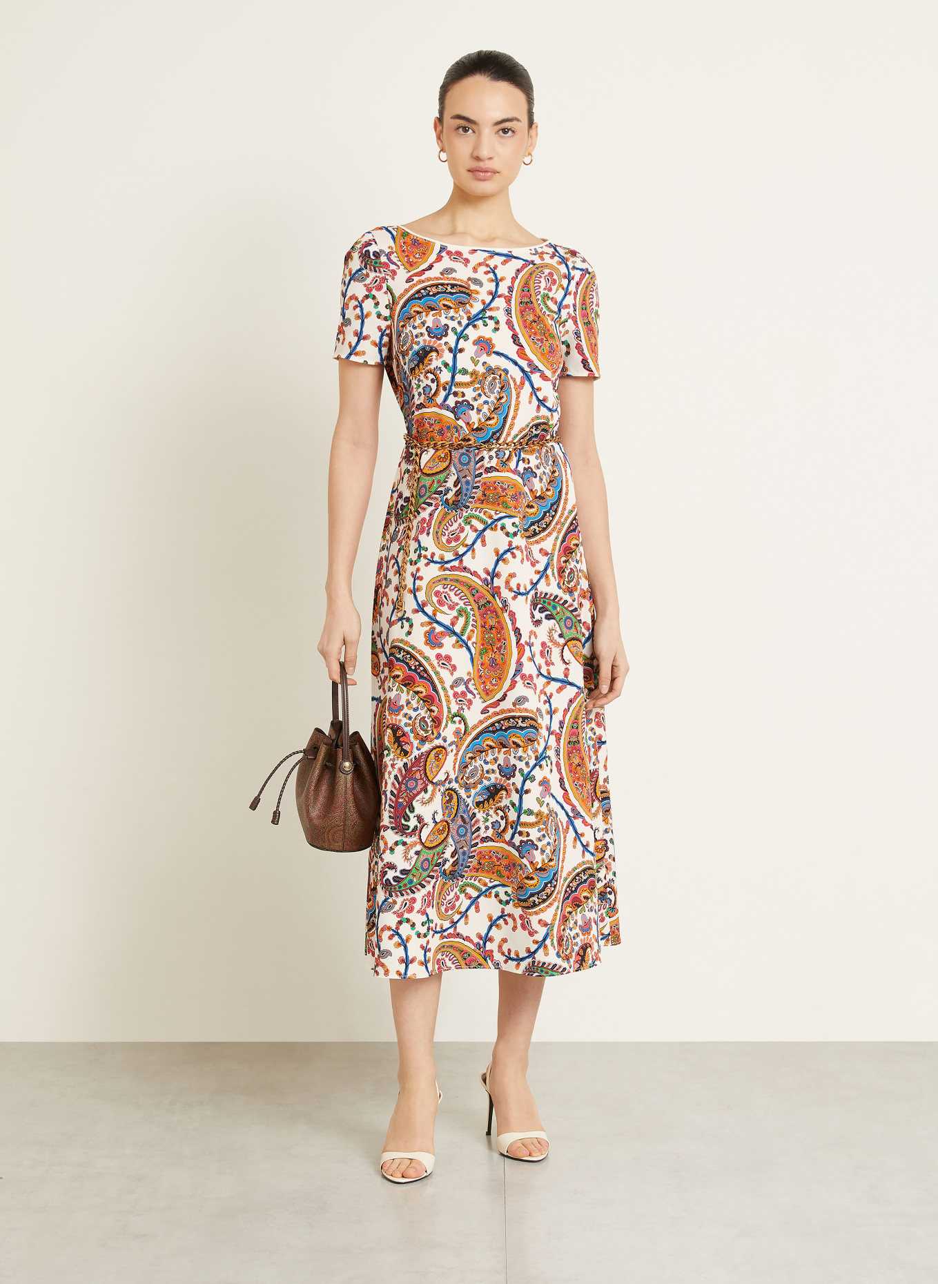 ETRO sukienka: CZERWONY / POMARAŃCZOWY / ZIELONY