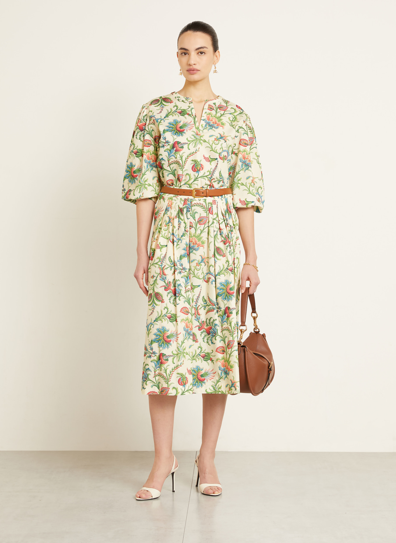 ETRO Blusenshirt mit 3/4-Arm: HELLGELB / ROT / GRÜN