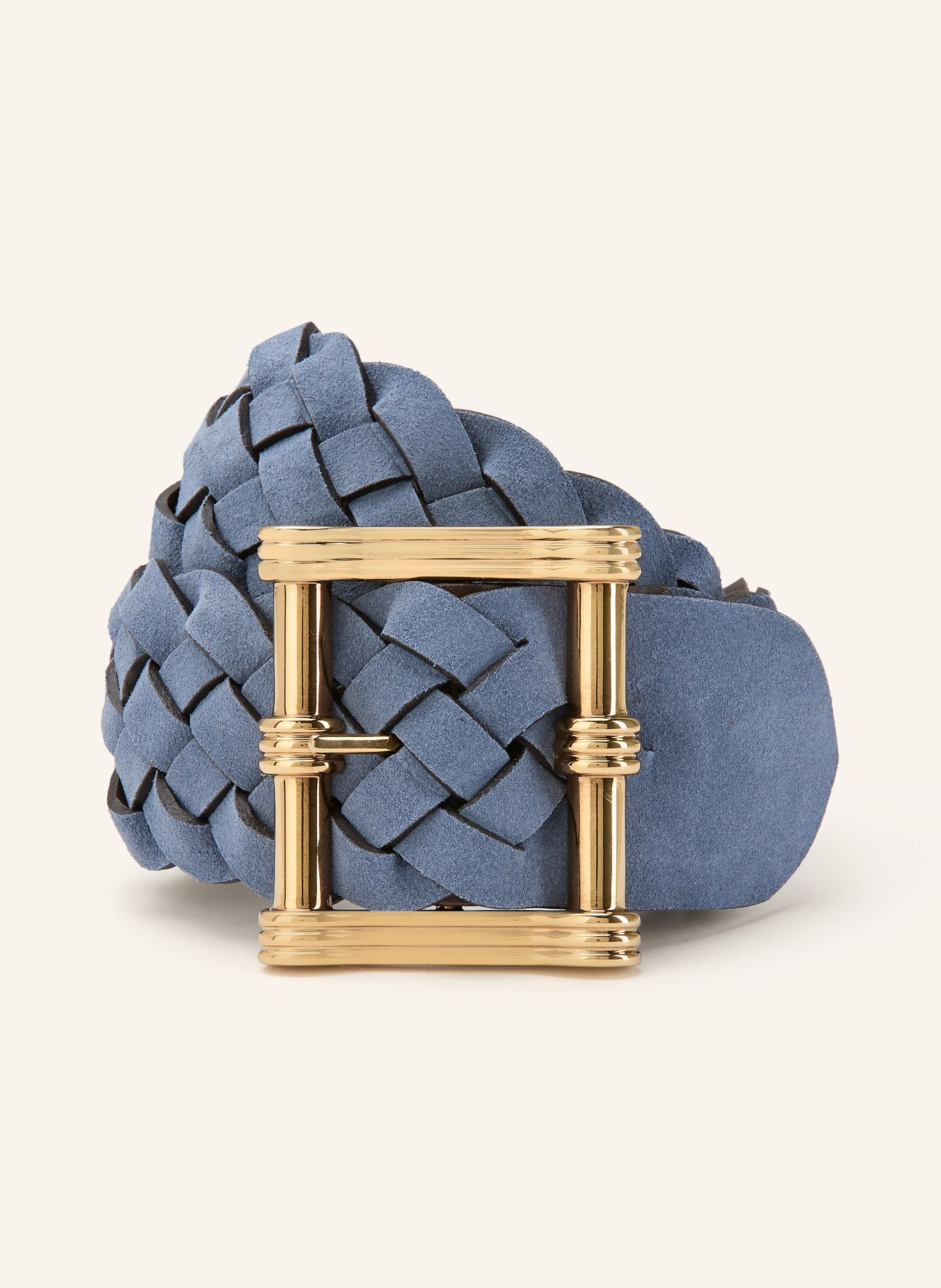 ETRO Oboustranný kožený opasek: TMAVĚ HNĚDÁ / ZLATÁ