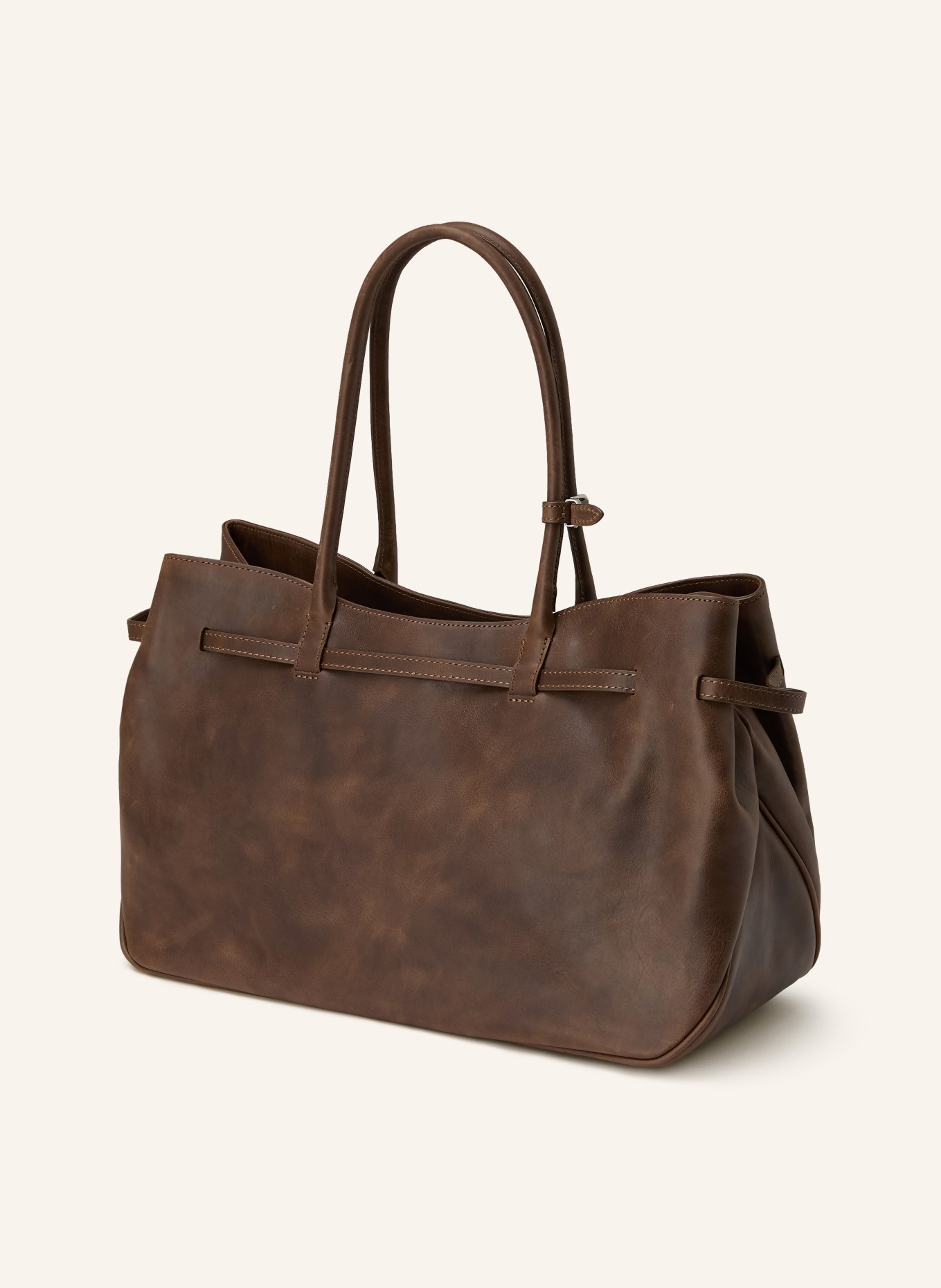 MARGE SHERWOOD Kabelka GRANDMA USED BAG: TMAVĚ HNĚDÁ / STŘÍBRNÁ