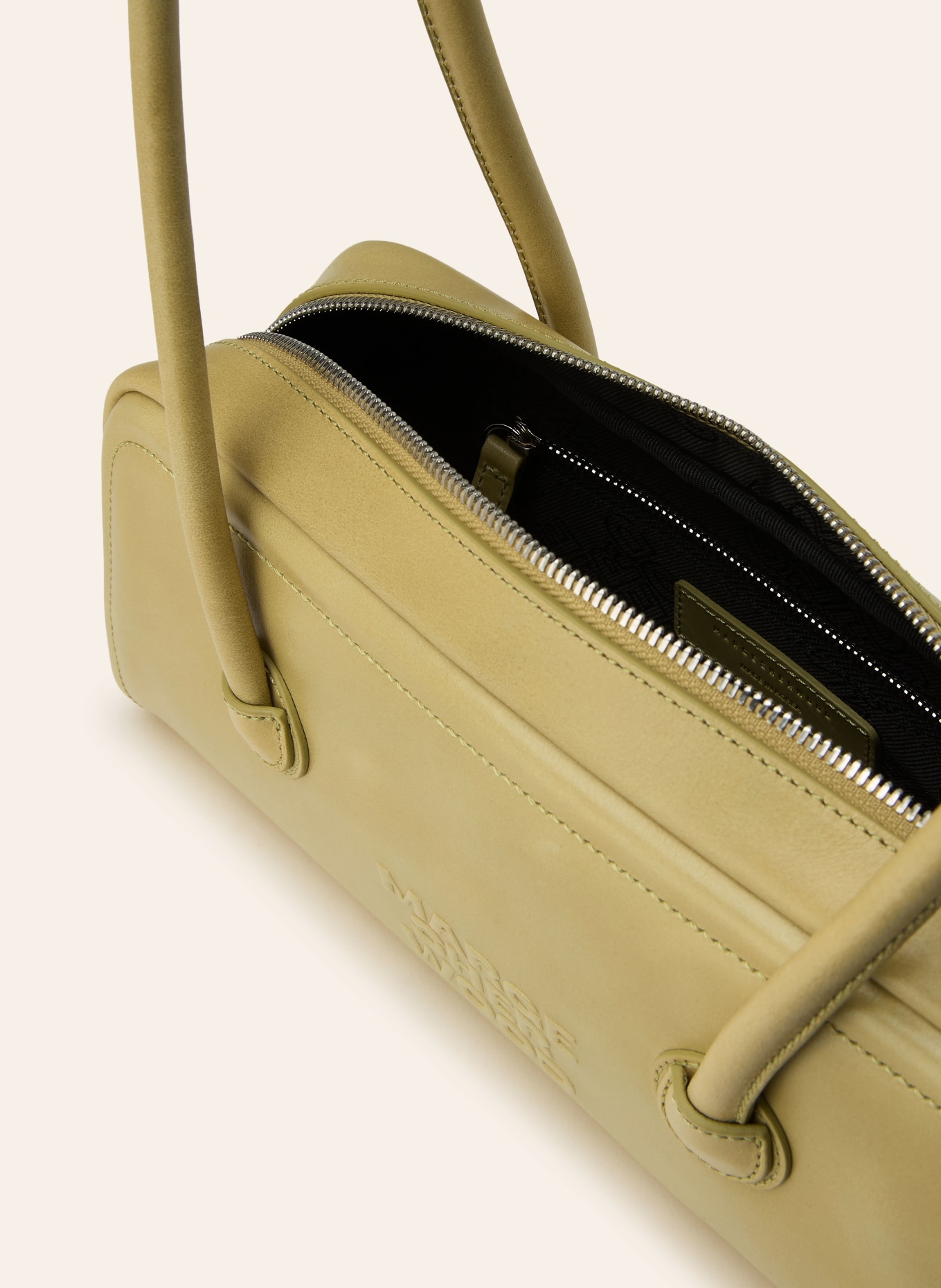 MARGE SHERWOOD Schultertasche SOFT BOSTON: HELLGRÜN / SILBER