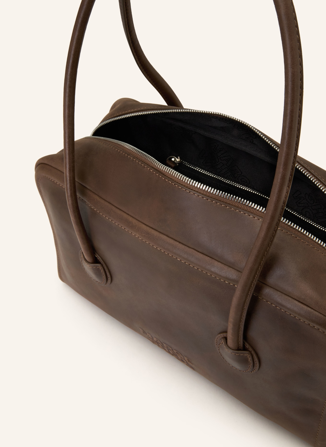 MARGE SHERWOOD Schultertasche SOFT BOSTON: DUNKELBRAUN