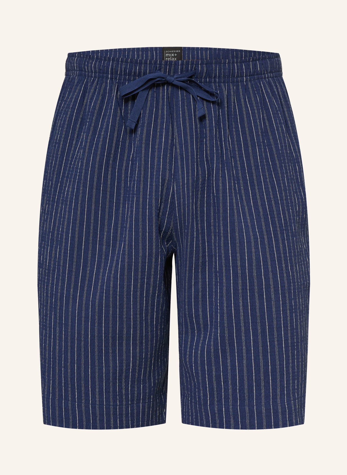 SCHIESSER Lounge šortky MIX + RELAX: TMAVĚ MODRÁ / BÍLÁ