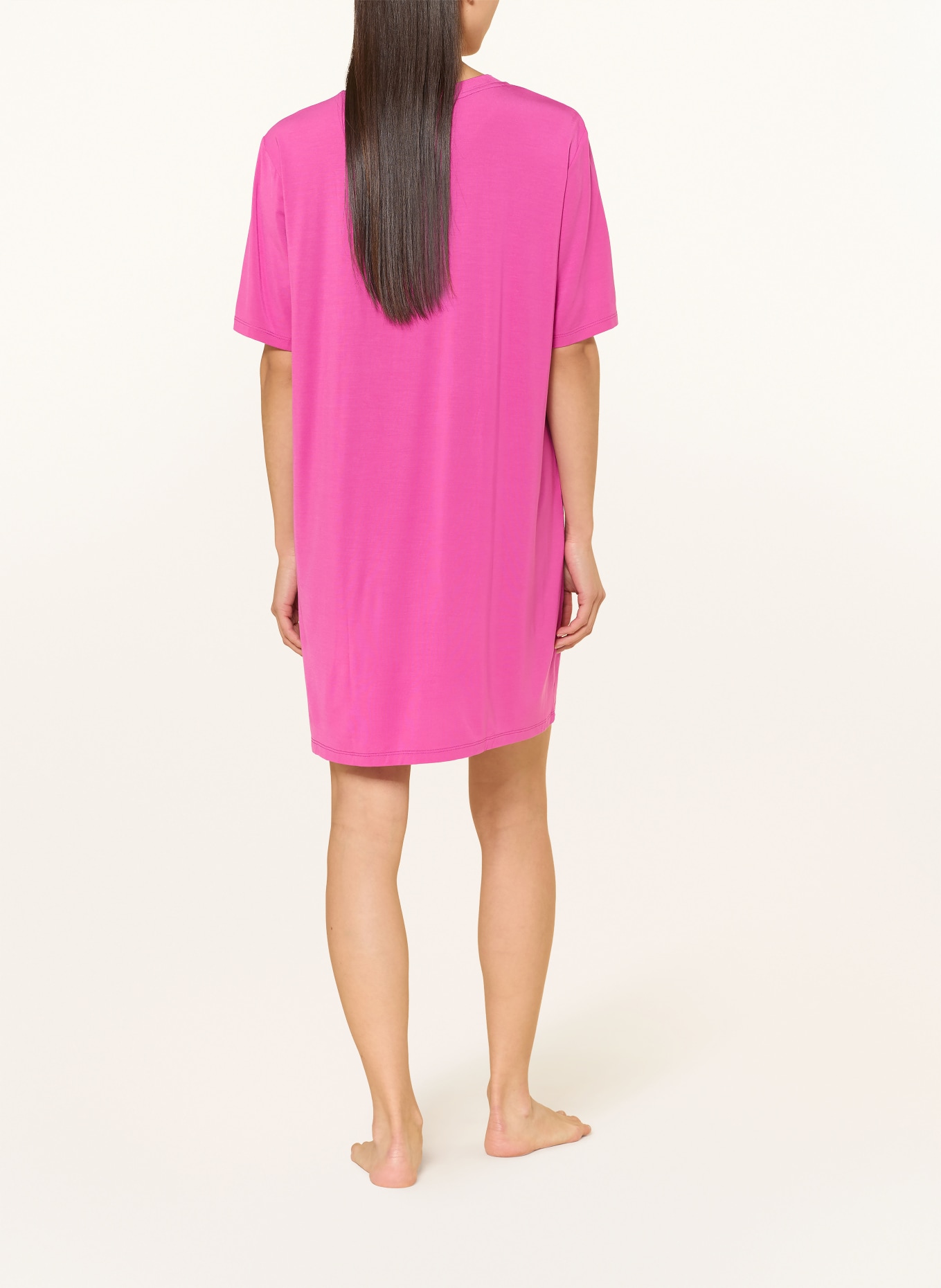 SCHIESSER chemise de nuit: FUCHSIA / JAUNE FONCÉ / NOIR