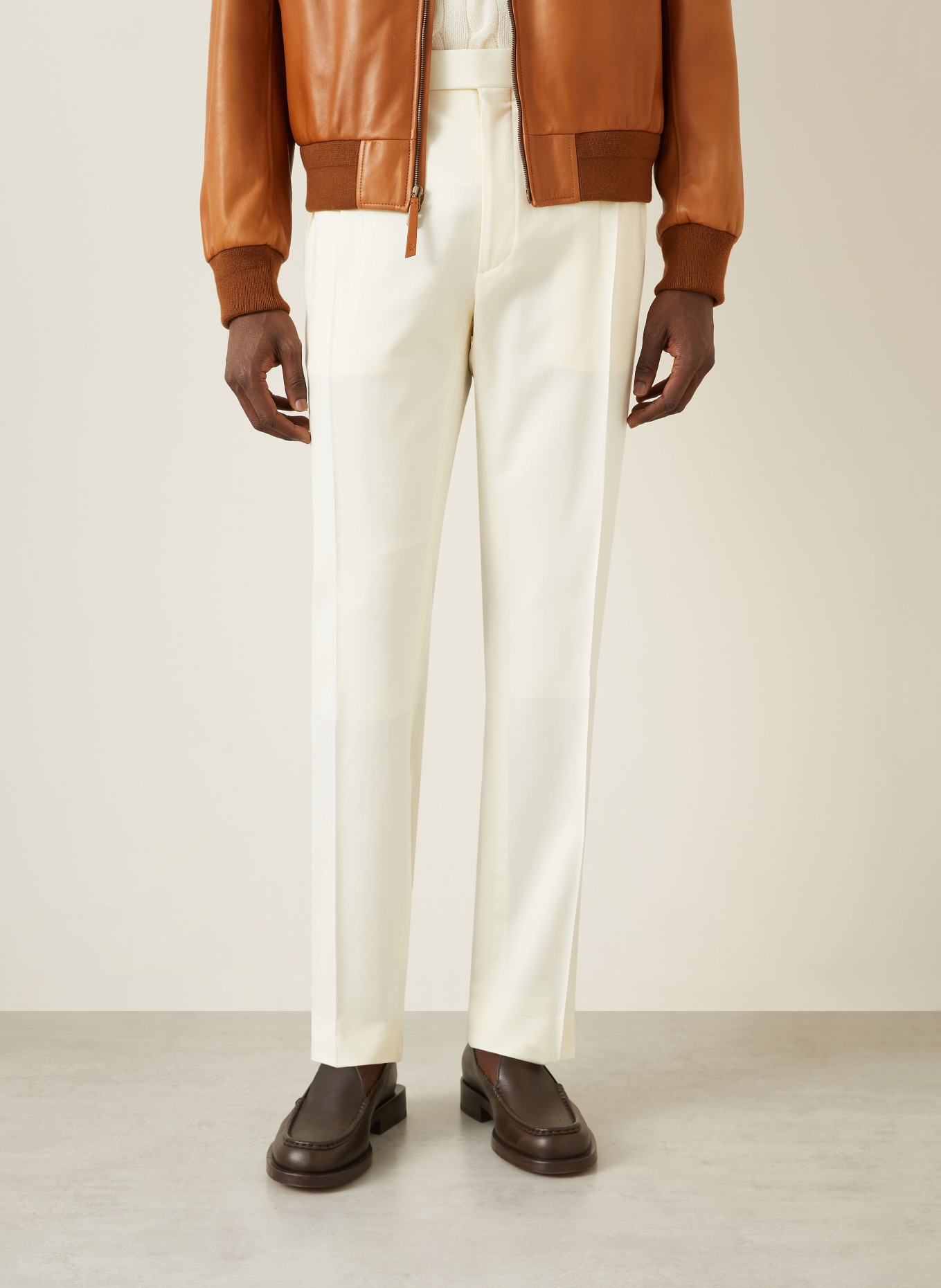 RALPH LAUREN PURPLE LABEL Hose Regular Fit: CREME