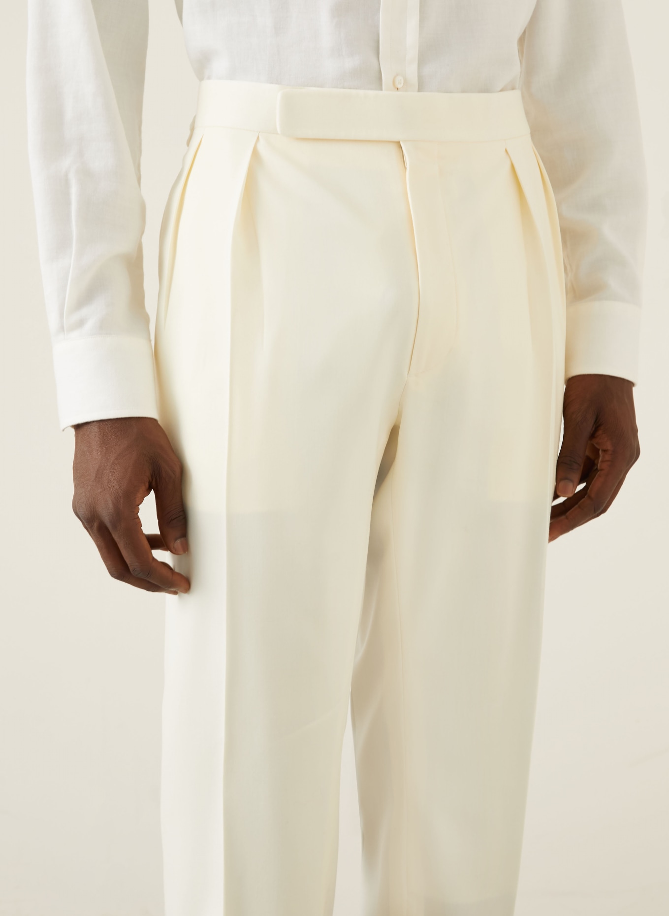 RALPH LAUREN PURPLE LABEL Hose Regular Fit: CREME