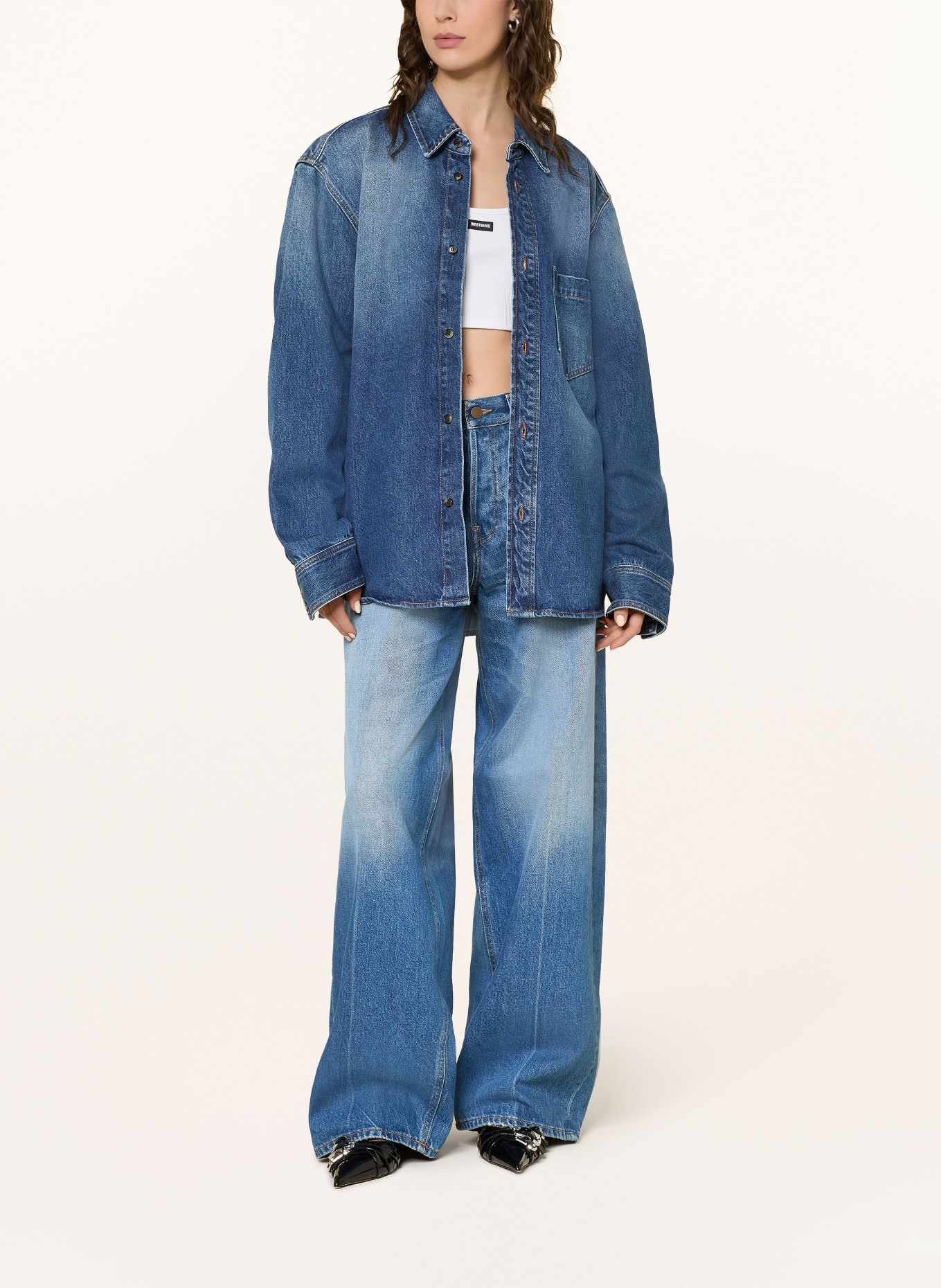 HAIKURE DEBBIE denim blouse: BLUE