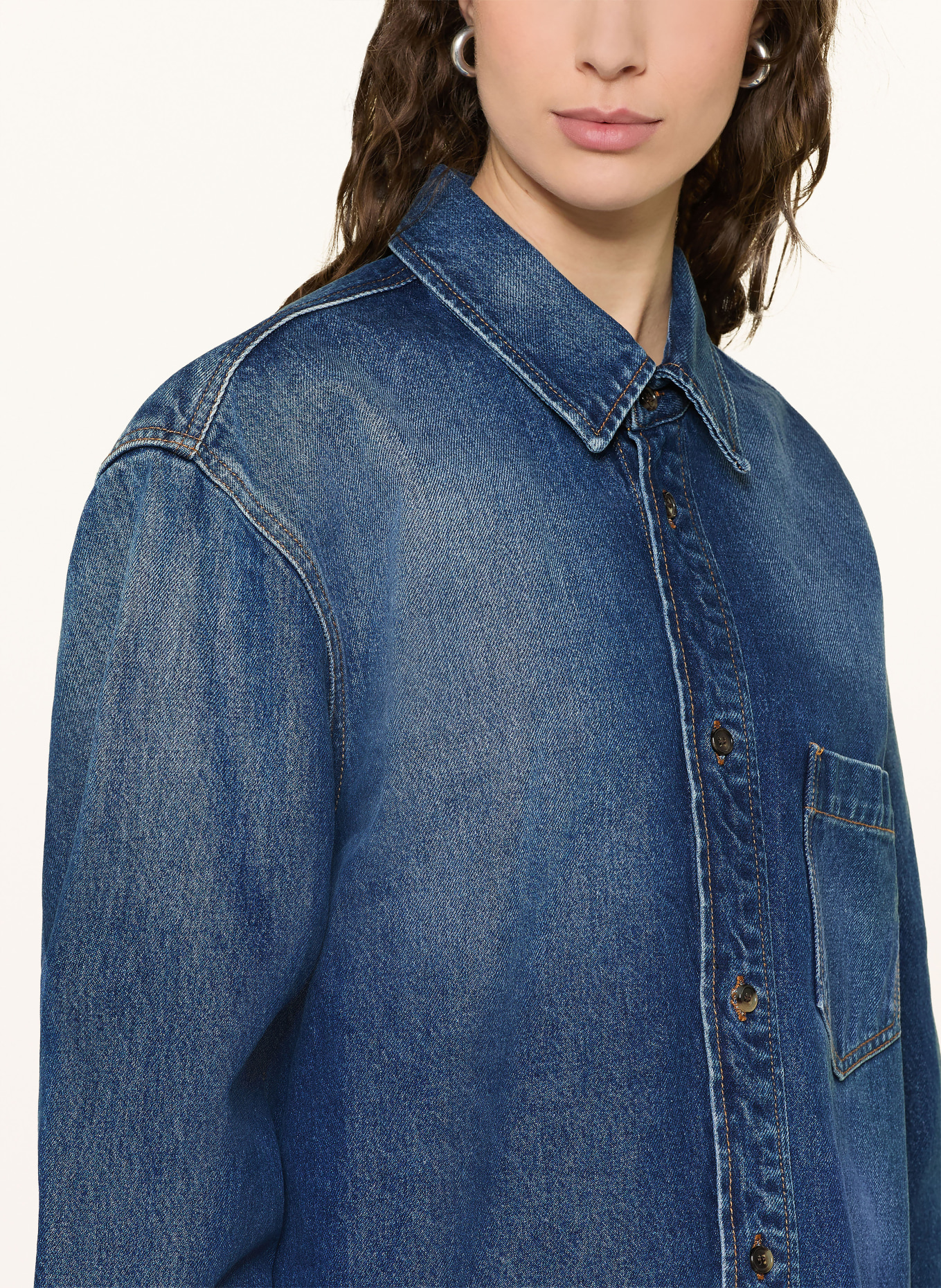 HAIKURE DEBBIE denim blouse: BLUE