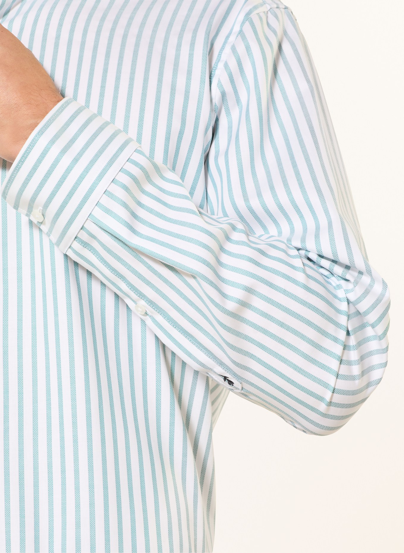 seidensticker Hemd Regular Fit: GRÜN / WEISS