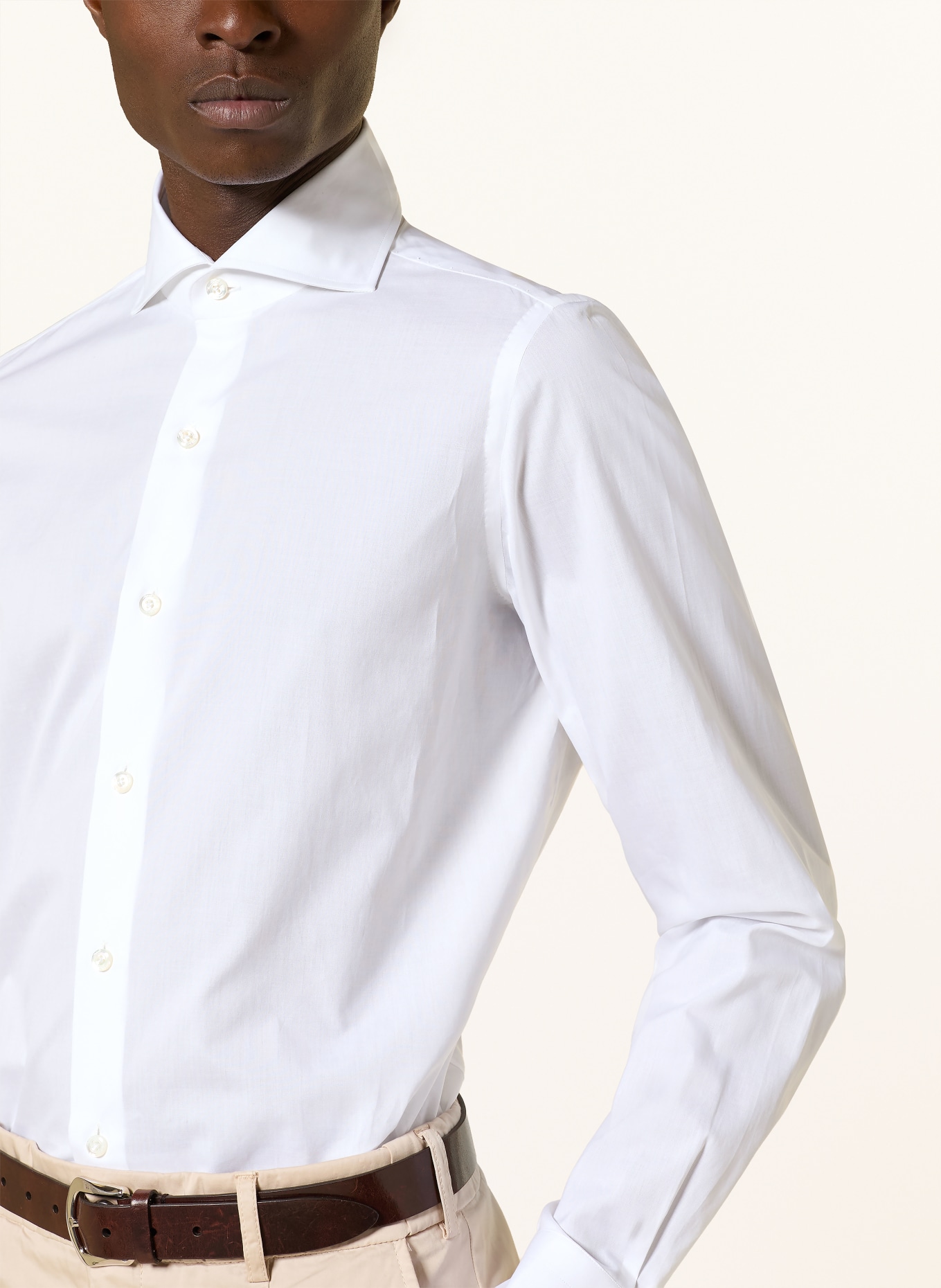 FINAMORE 1925 Košile NAPOLI EDUARDO Regular Fit: BÍLÁ