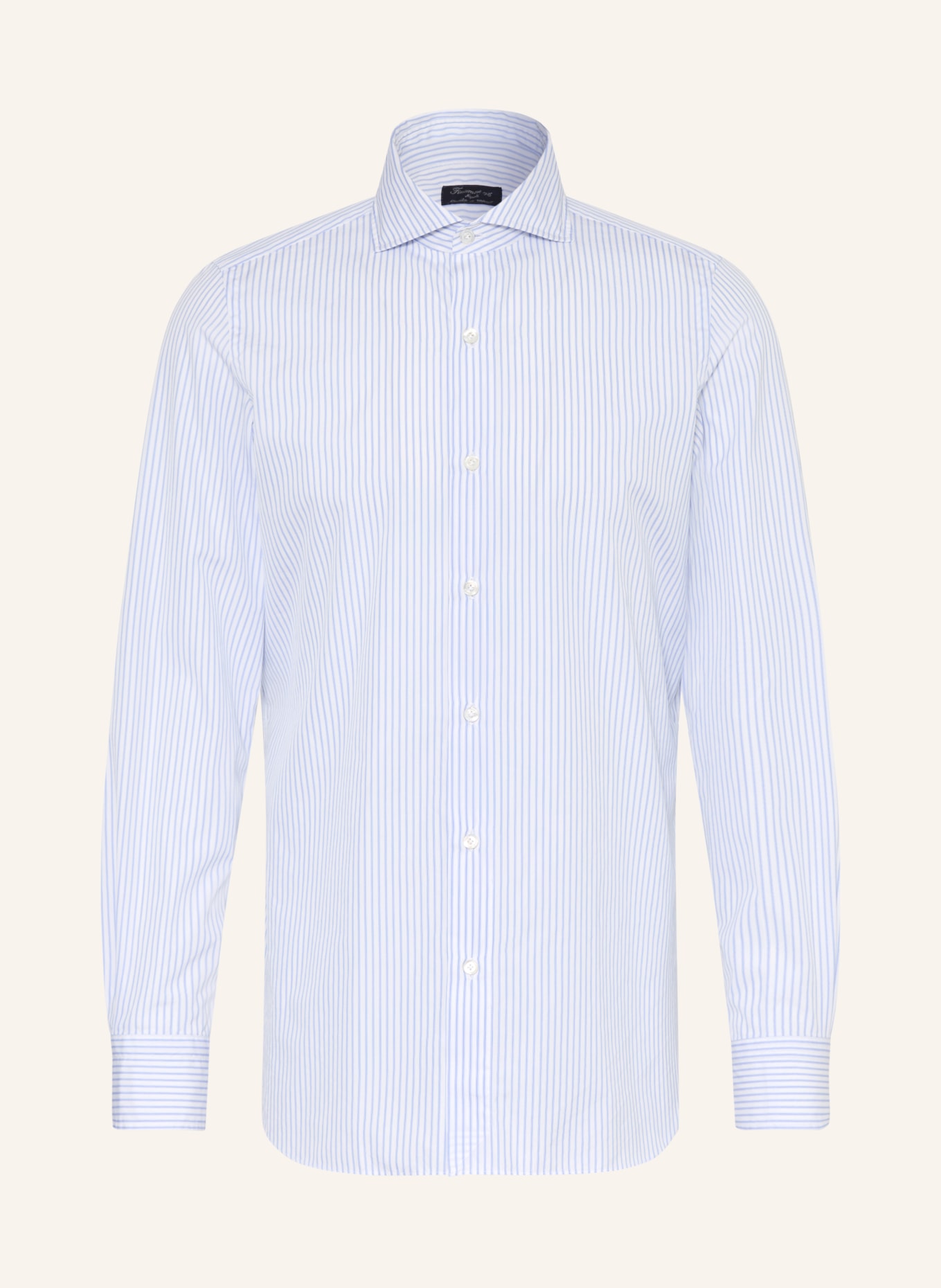 FINAMORE 1925 Hemd NAPOLI EDUARDO Regular Fit: WEISS / BLAU