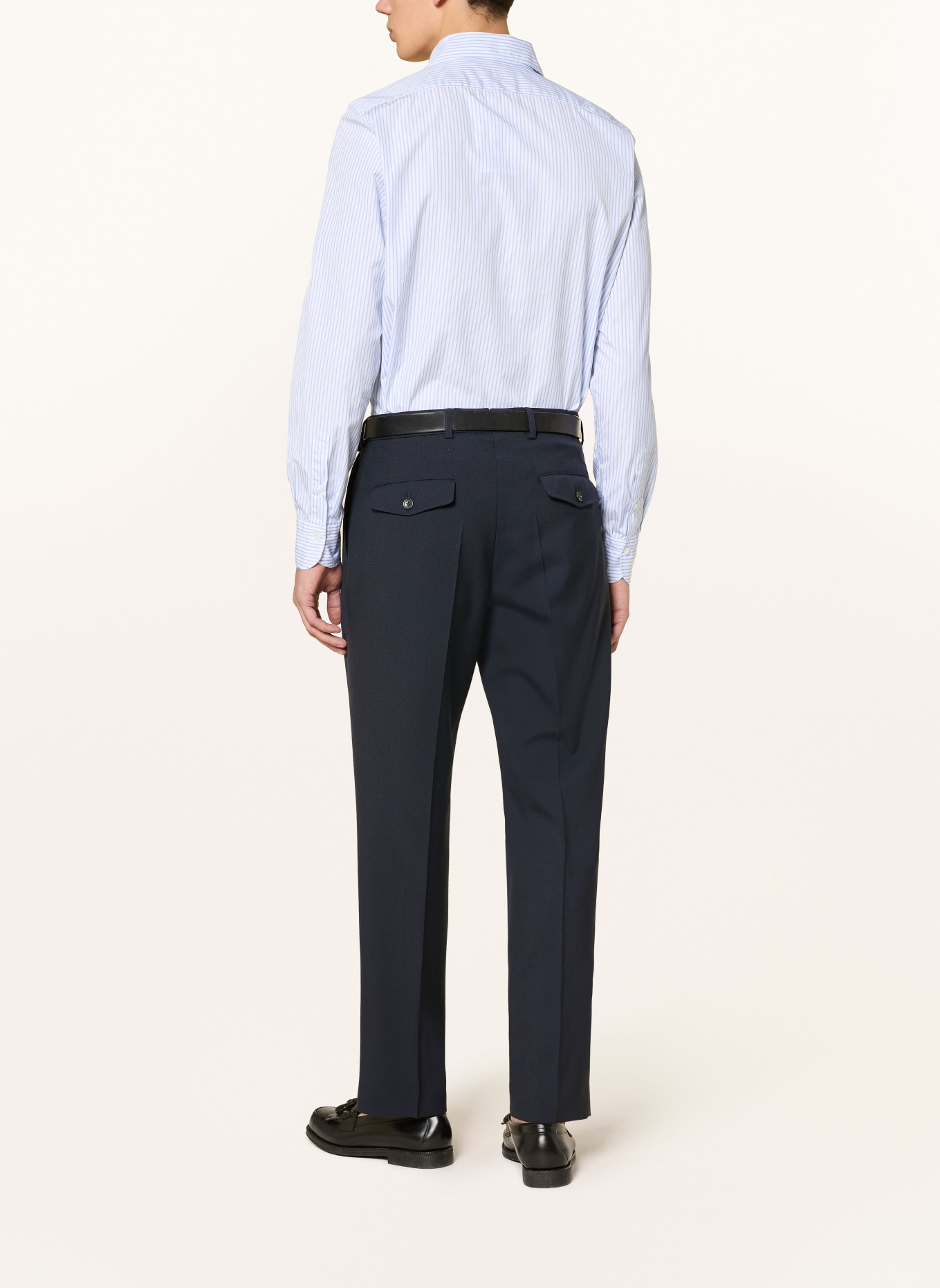 FINAMORE 1925 Hemd NAPOLI EDUARDO Regular Fit: WEISS / BLAU