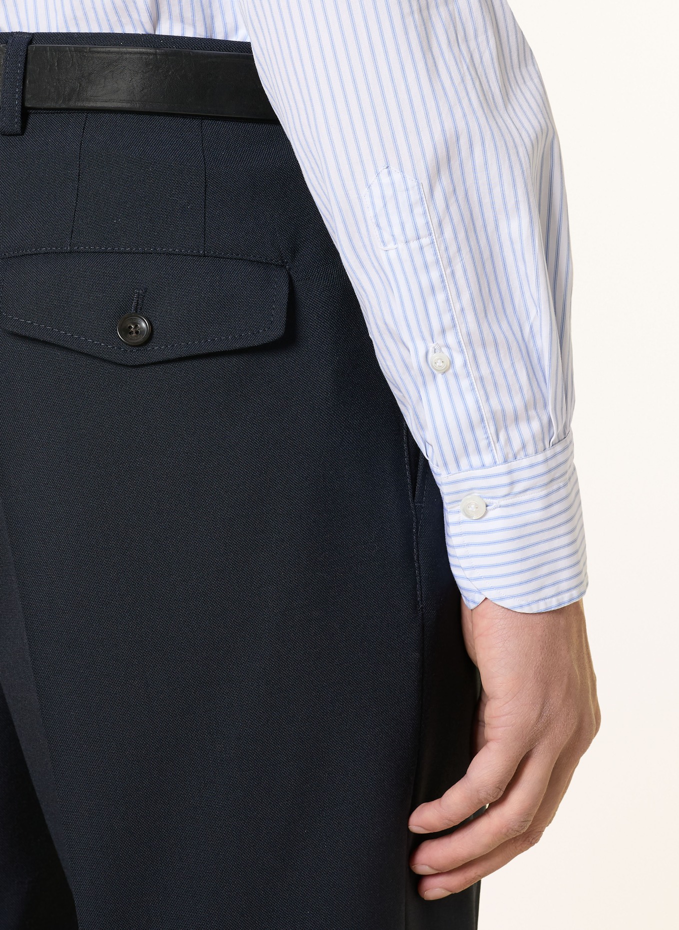 FINAMORE 1925 Hemd NAPOLI EDUARDO Regular Fit: WEISS / BLAU